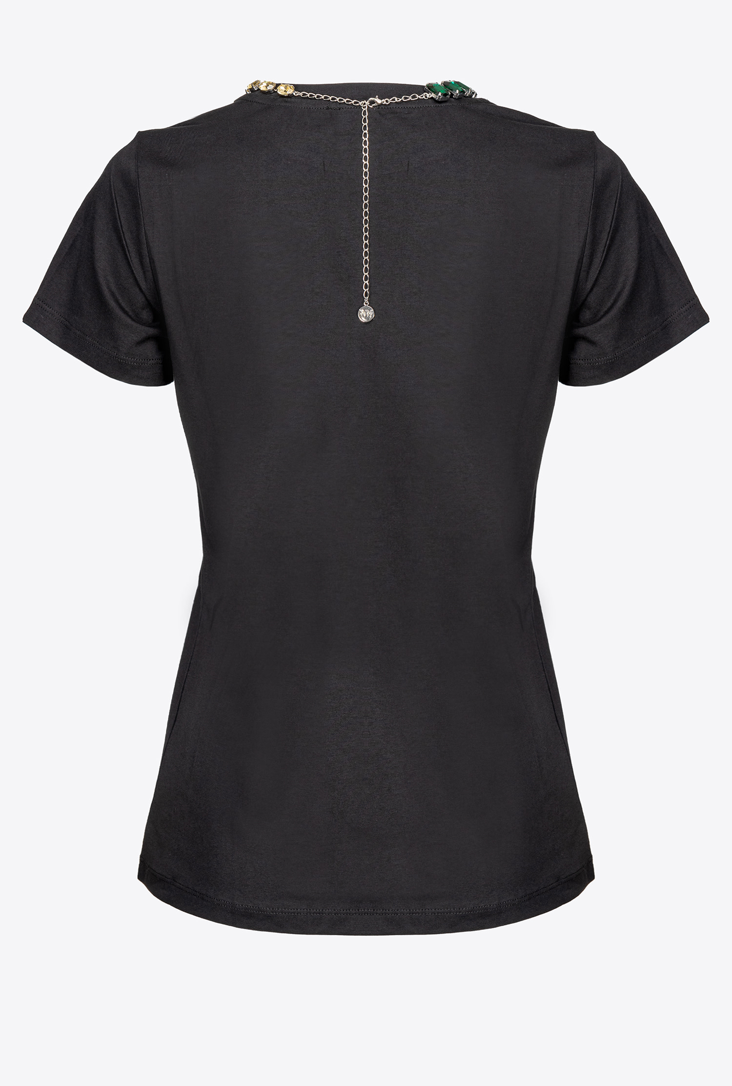 T-shirt with jewel necklace