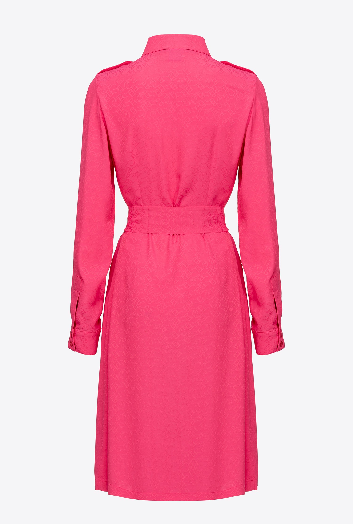 Jacquard shirt dress with logo print