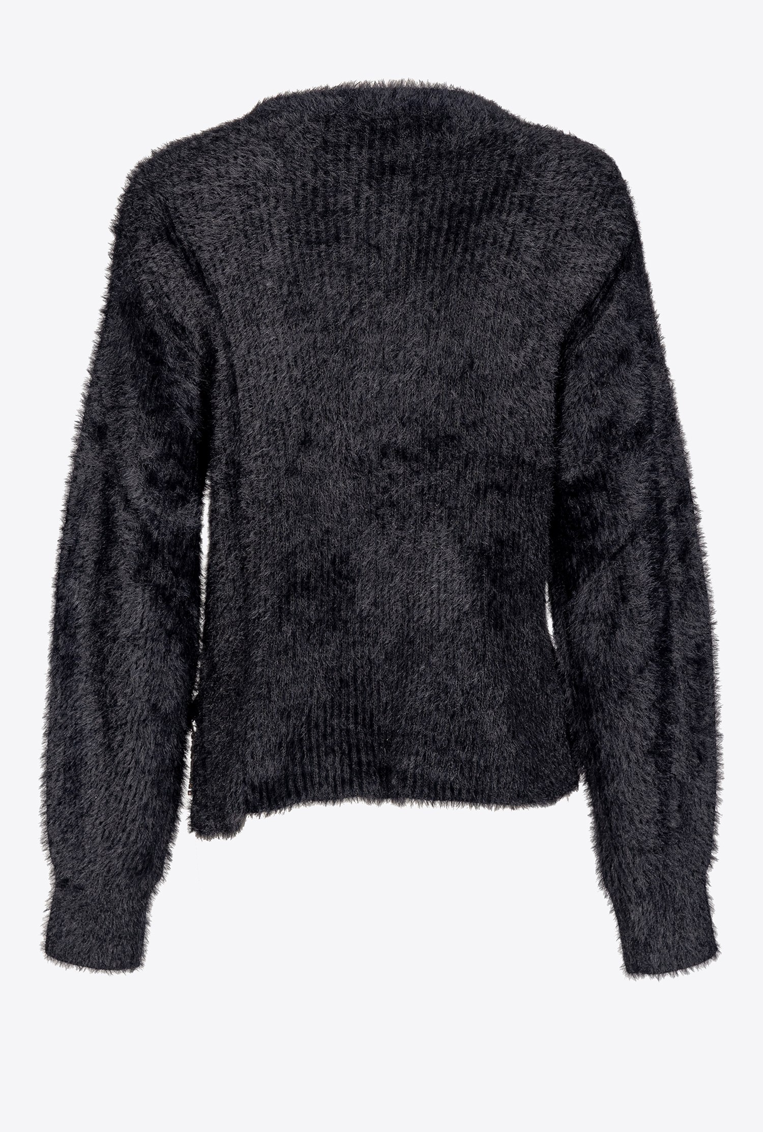 Ribbed teddy-effect pullover