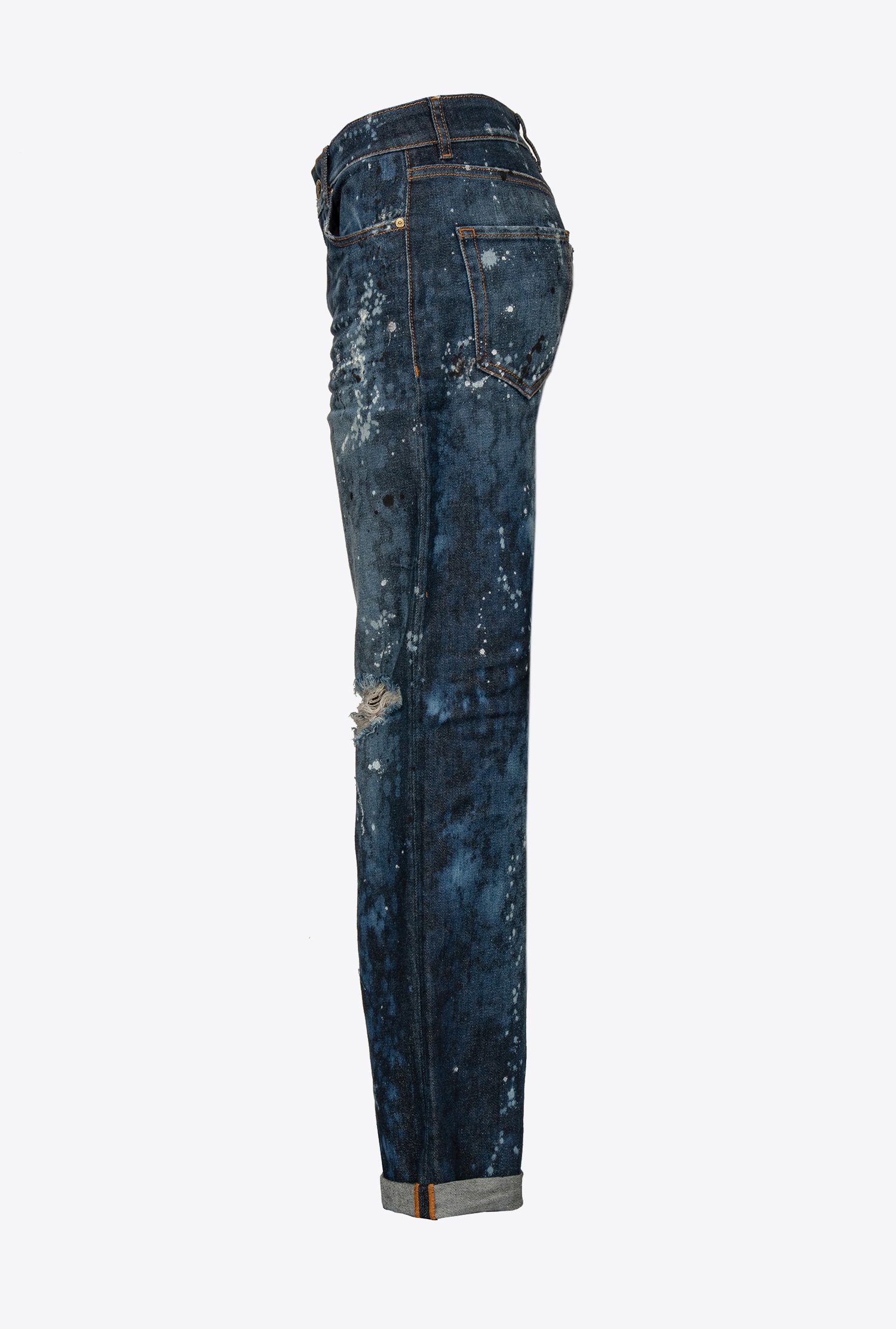 Spotted boyfriend jeans