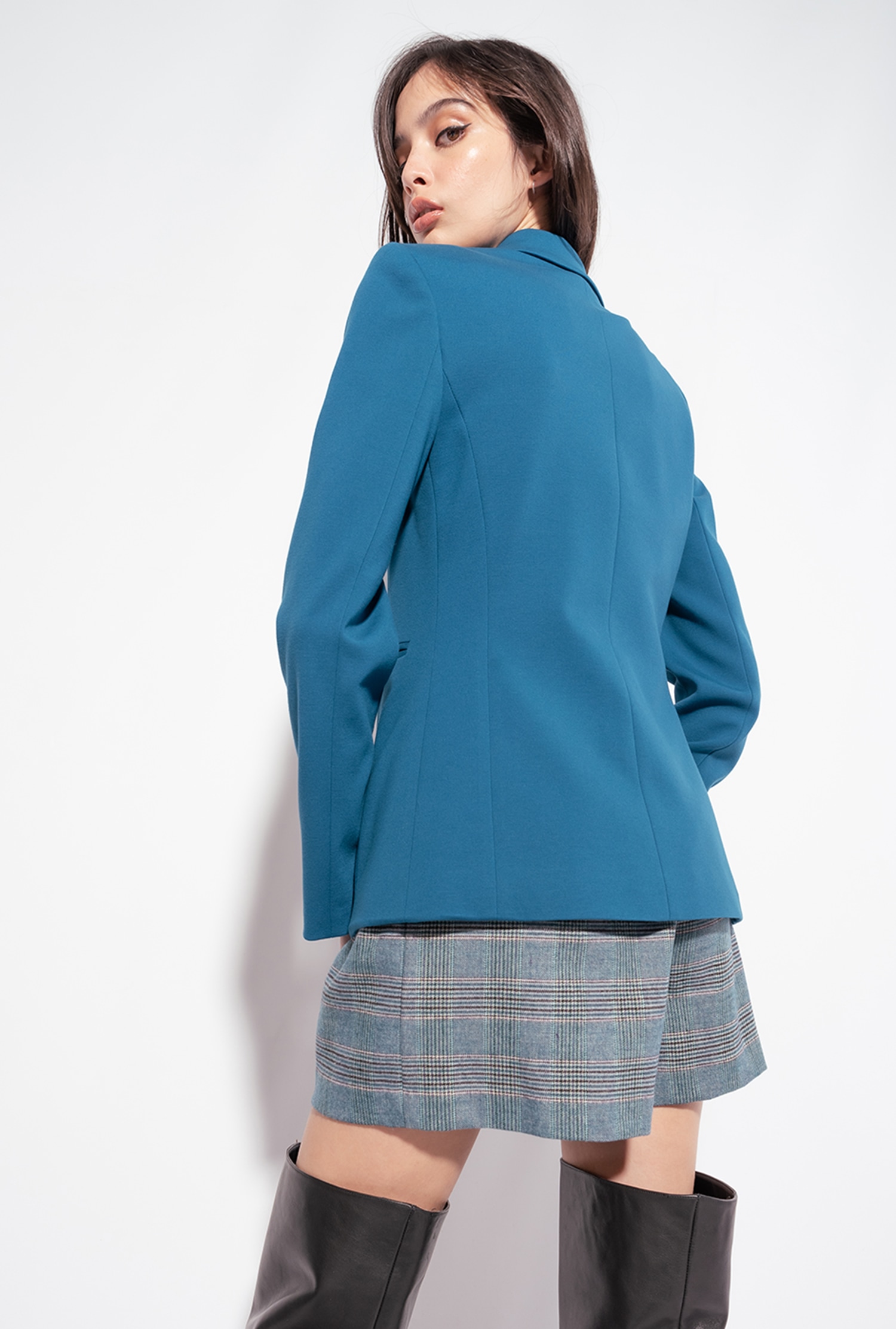 Blazer with jewel buttons