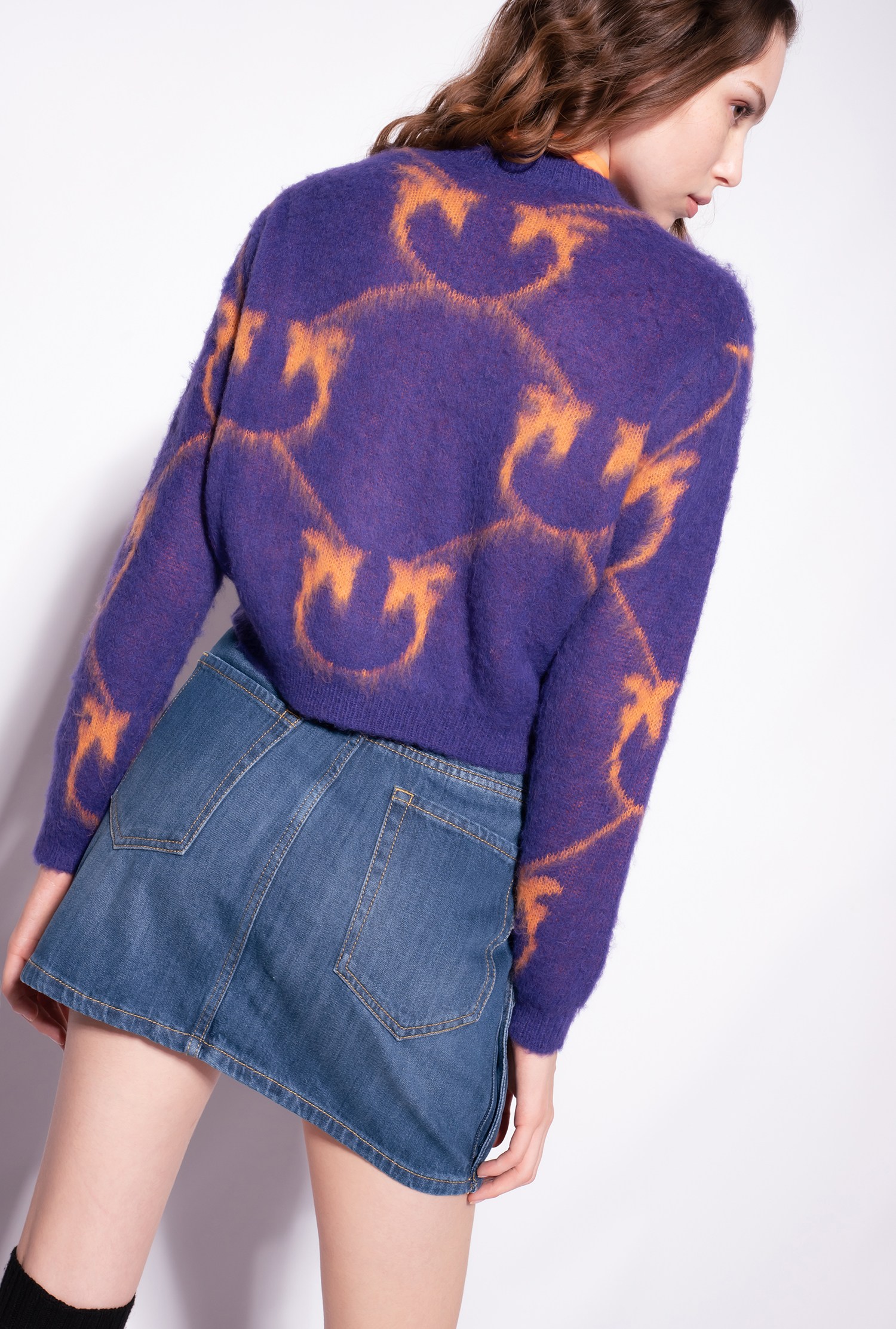 Cropped Monogram jacquard cardigan