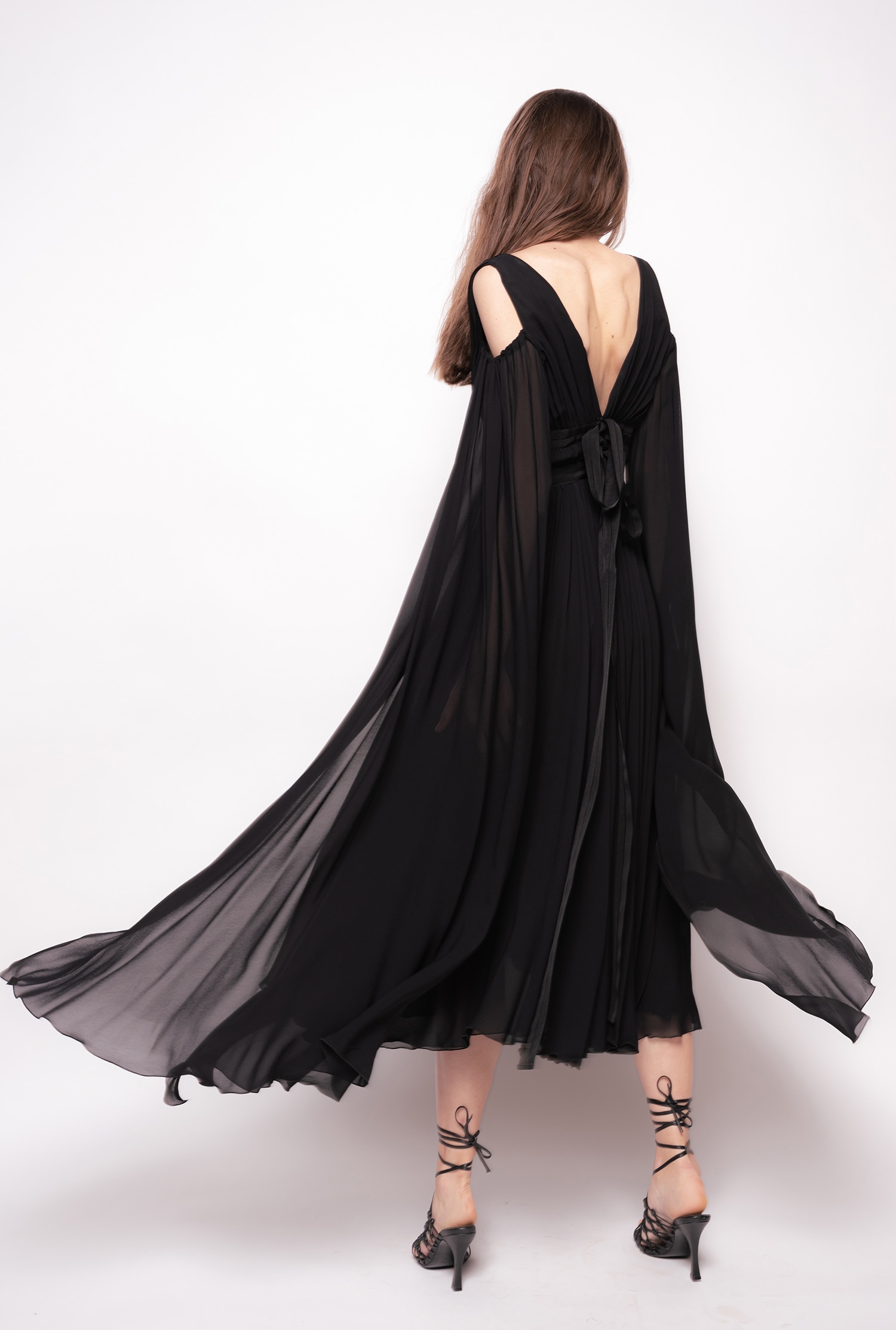 Off-the-shoulder midi dress