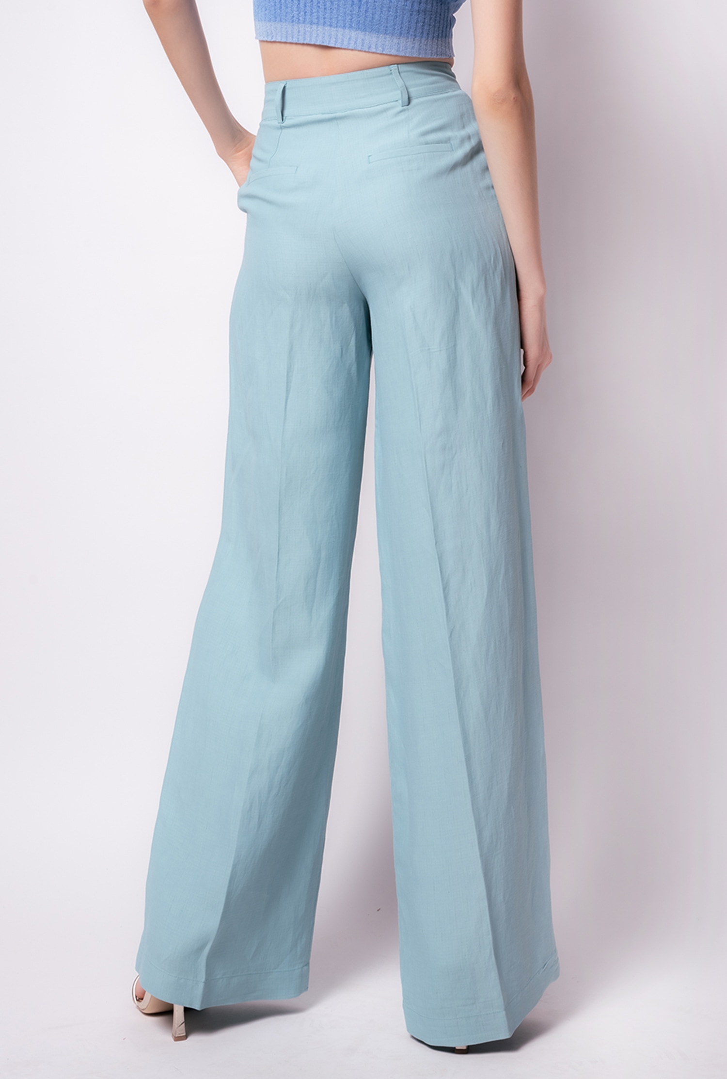 Linen palazzo trousers