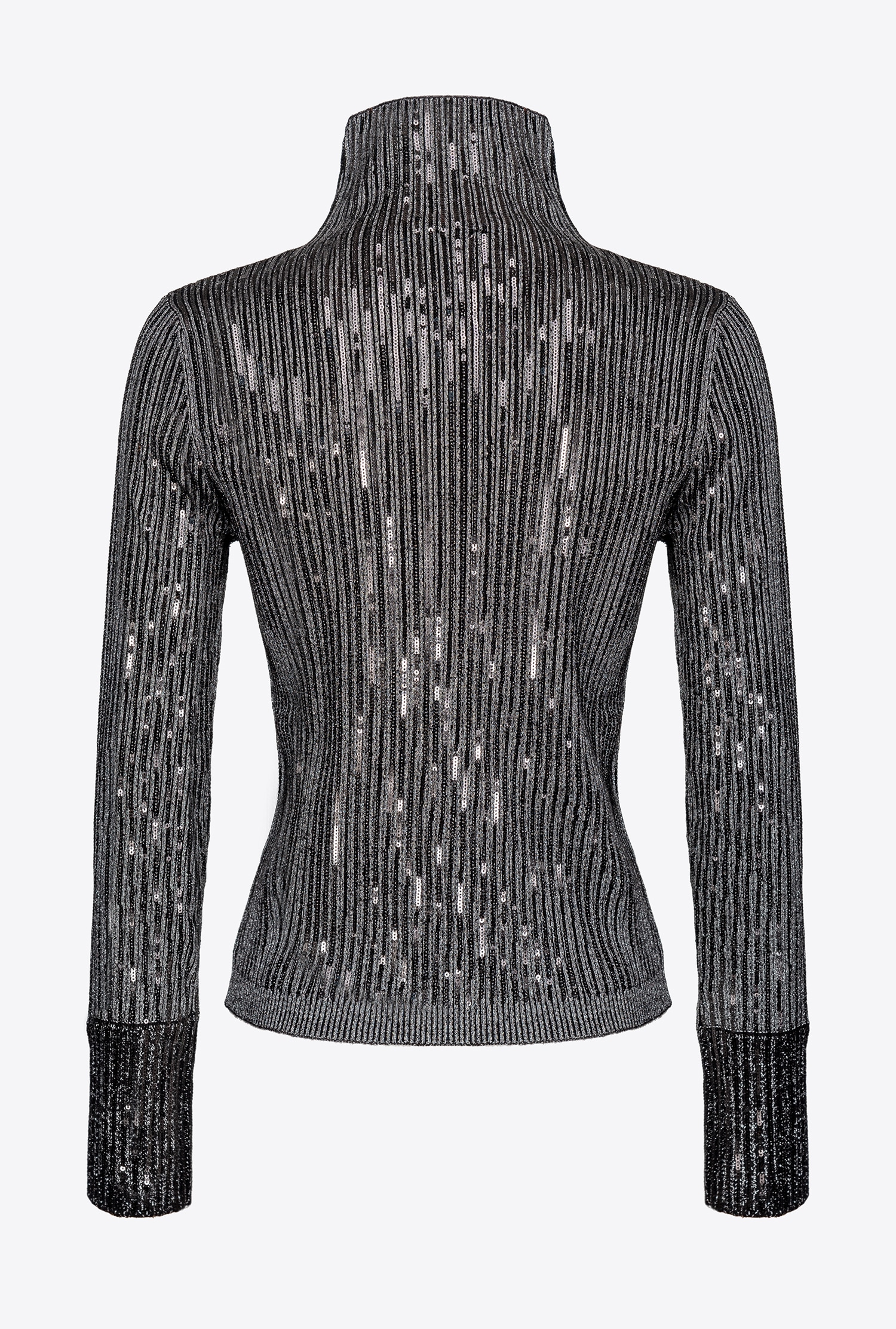 Sequinned turtleneck sweater