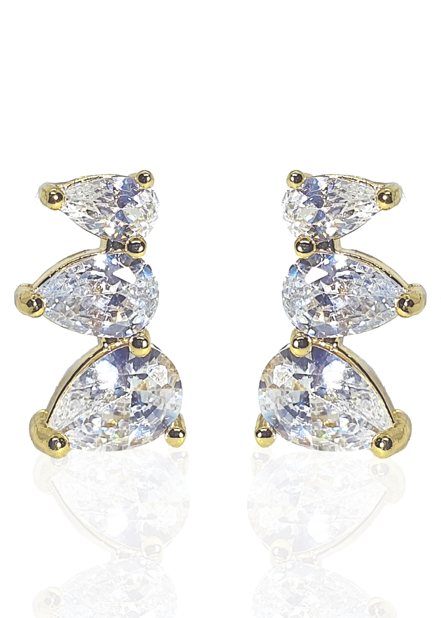 Studs zirconias ovalada