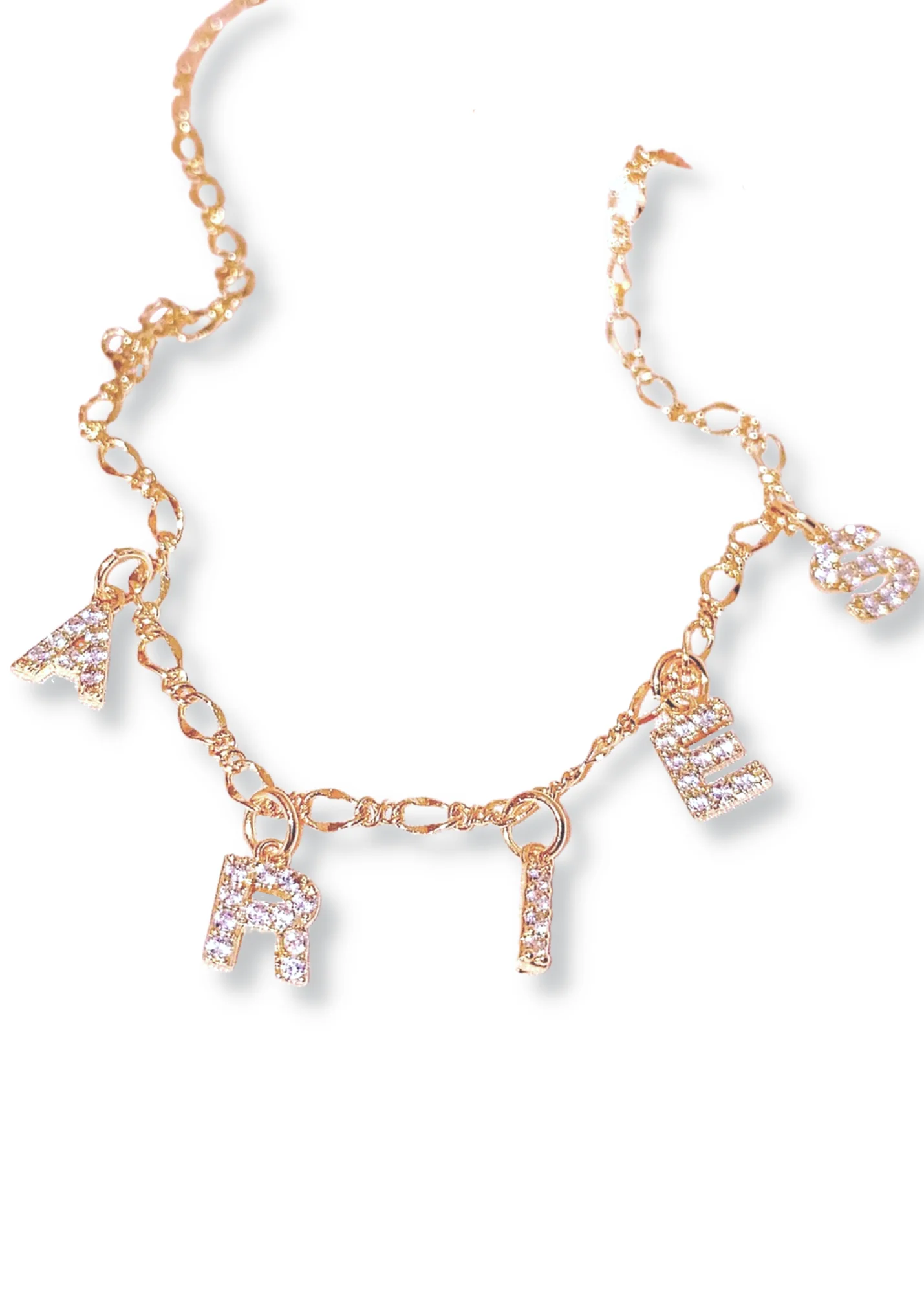 Dainty initials necklace