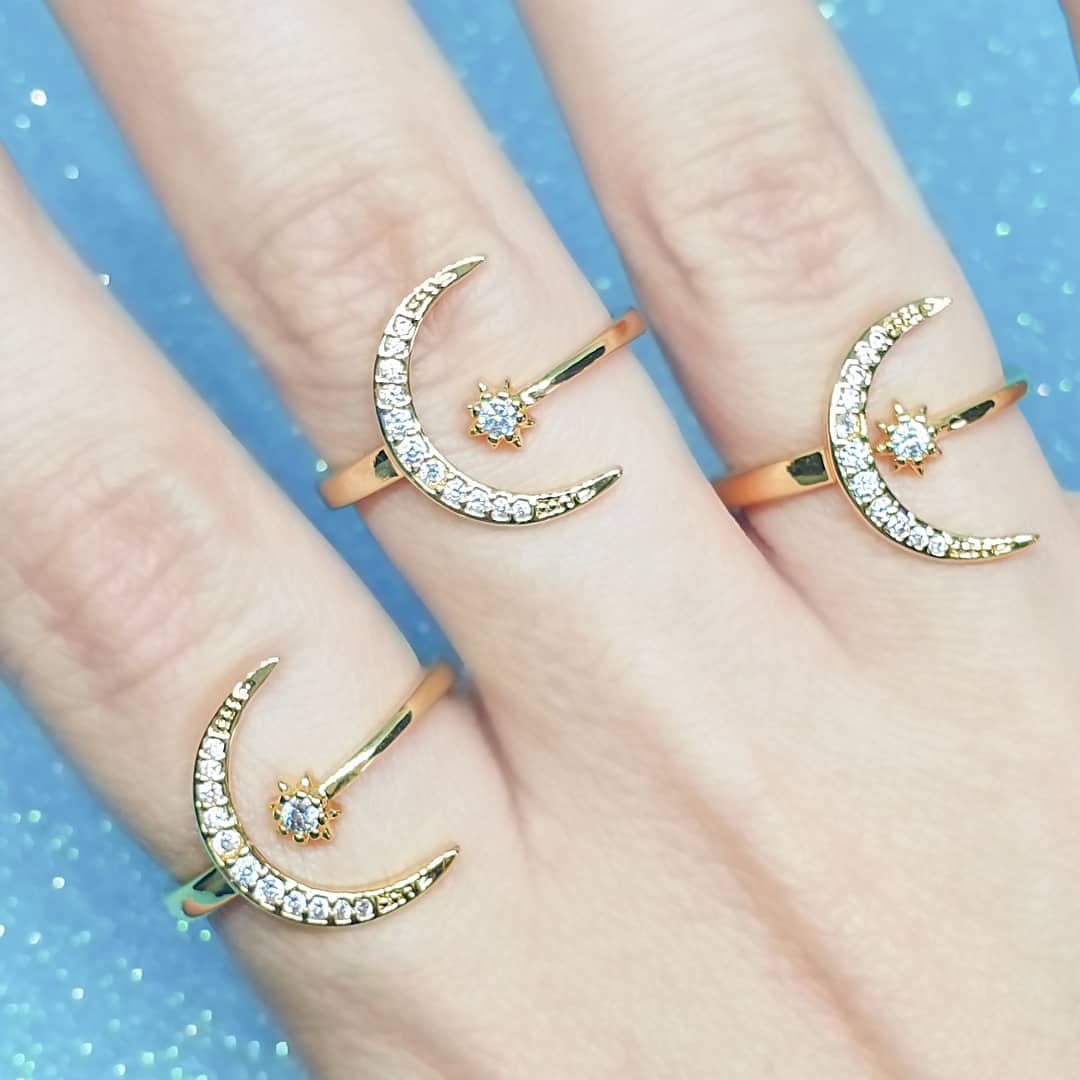 Anillo Luna y Estrella
