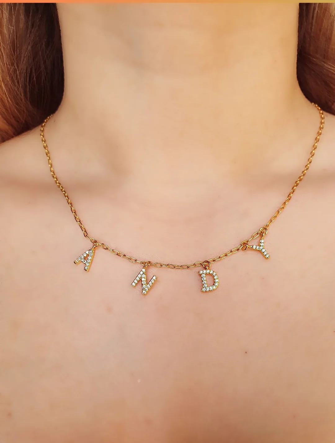 Dainty initials necklace