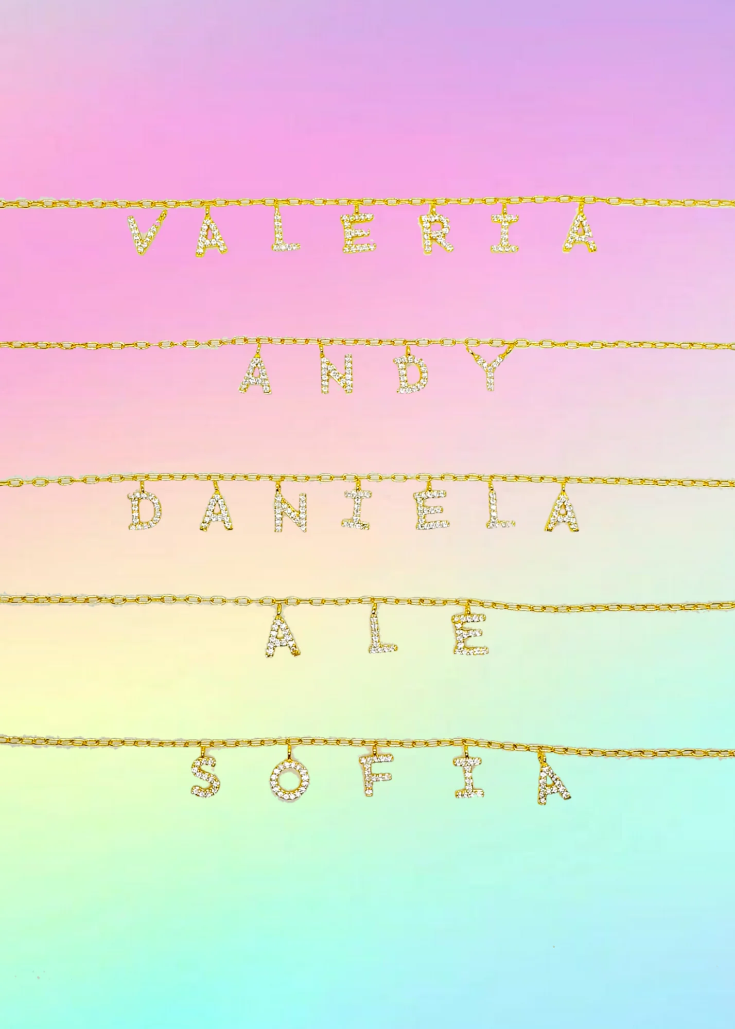 Dainty initials necklace