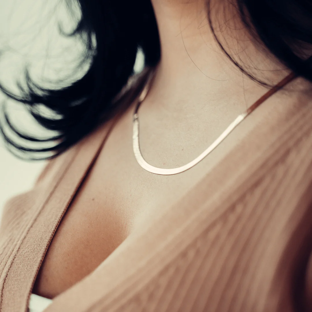 Gold Herringbone Chain