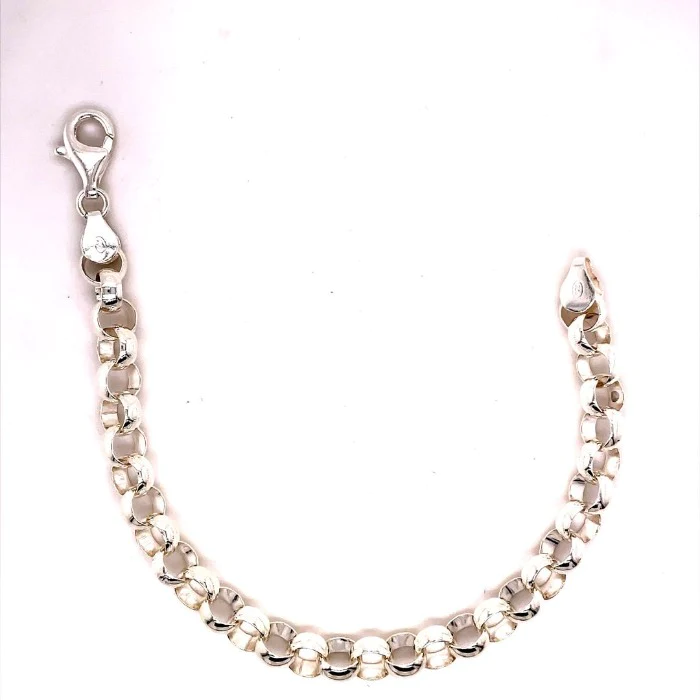 Genuine 925 Sterling Silver Rolo Bracelet Solid Jewelry