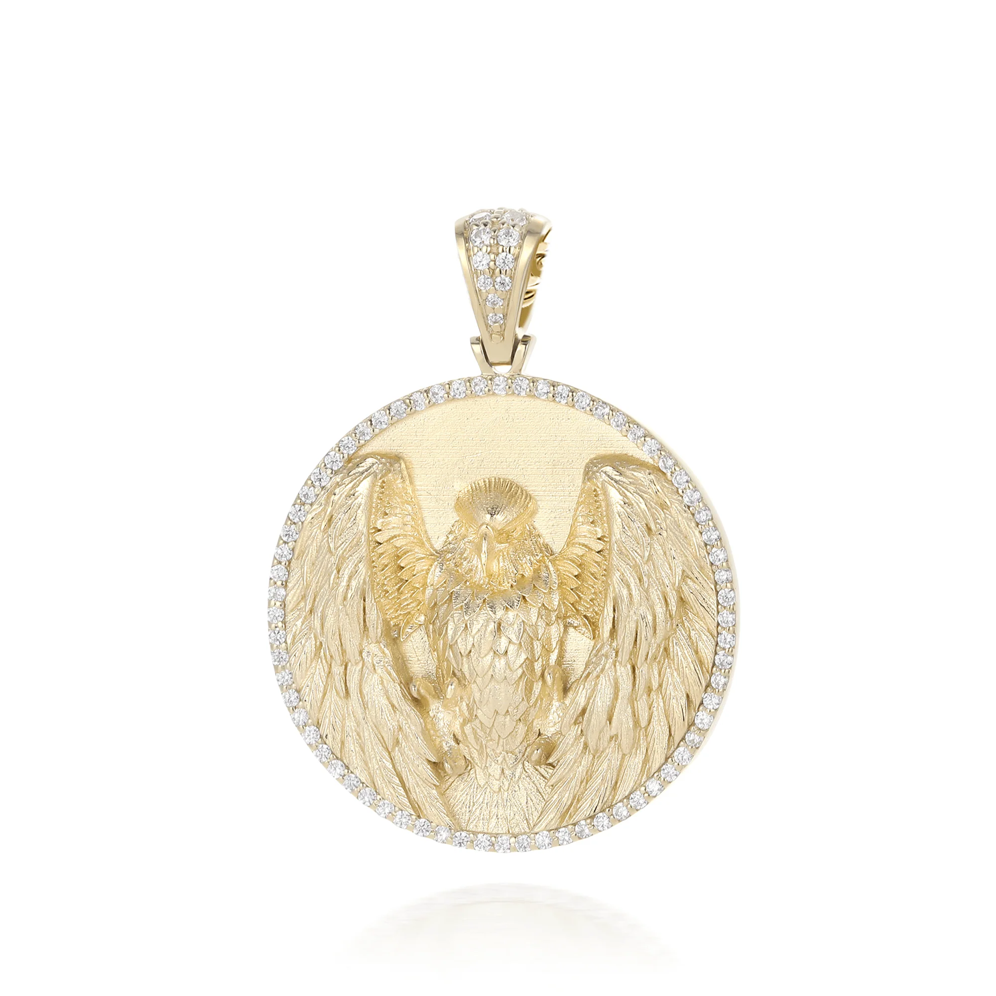 Diamond Border Eagle Pendant