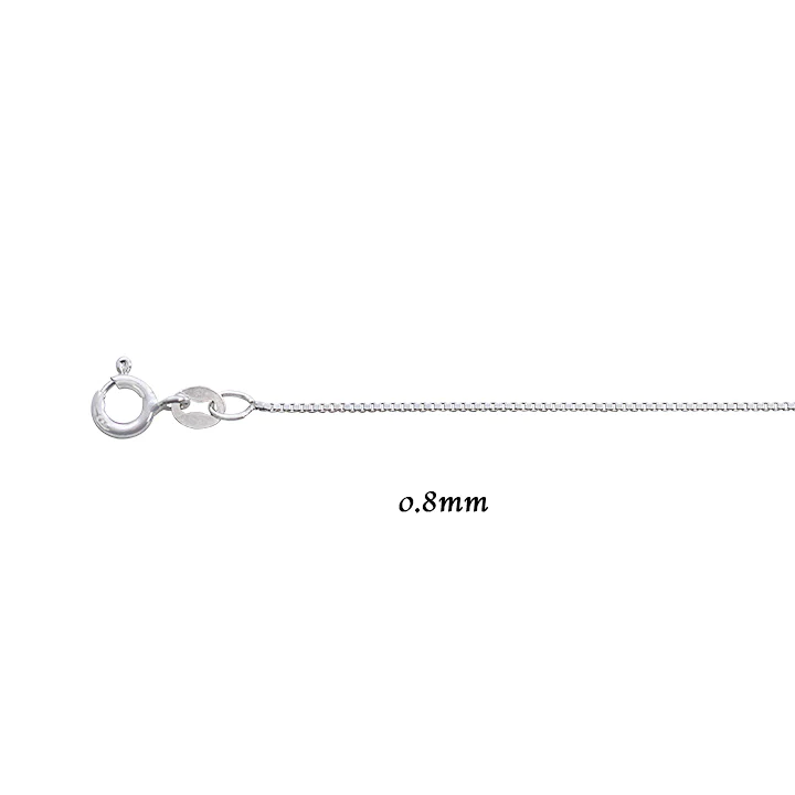 Genuine 925 Sterling Silver Box Necklaces & Chains