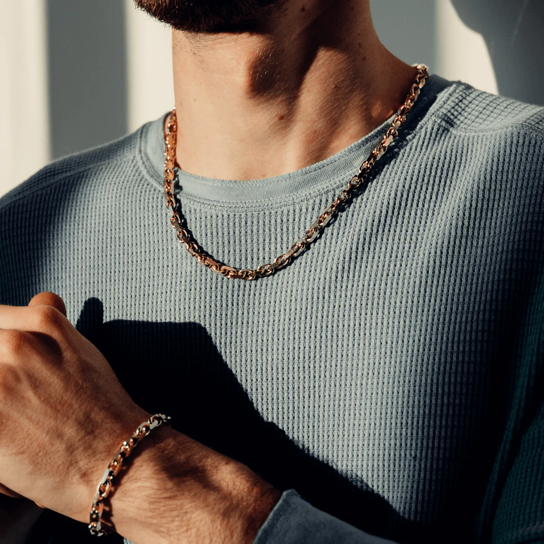 Gold Diamond Cut Rolo Cable Chain