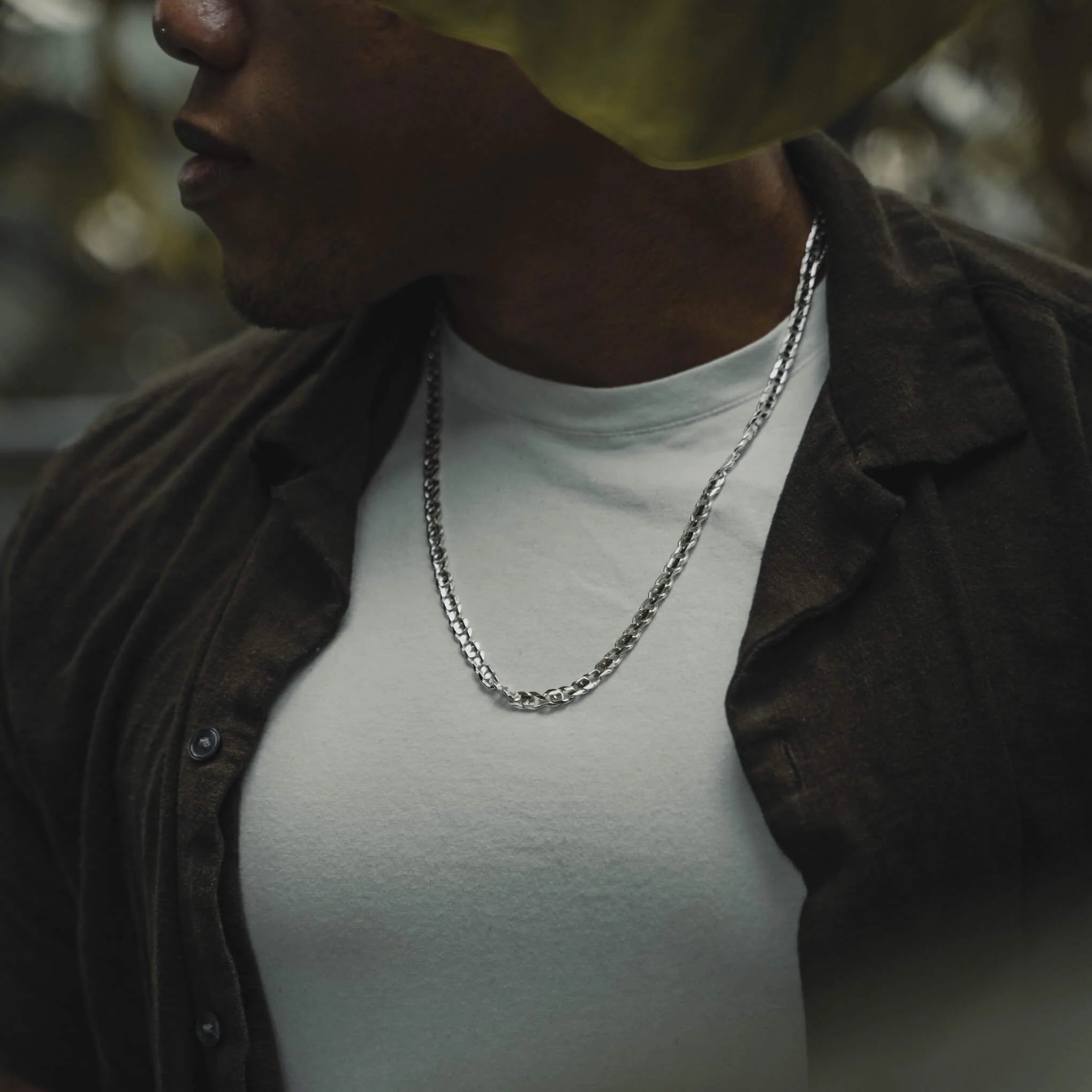 Sterling Silver Tiger Eye Chain