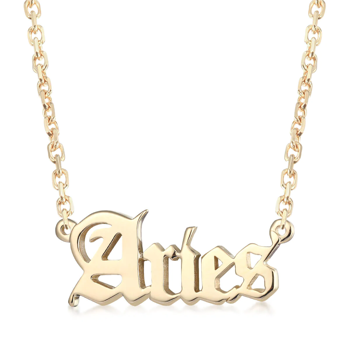 Zodiac Sign Charm and Chain name plate