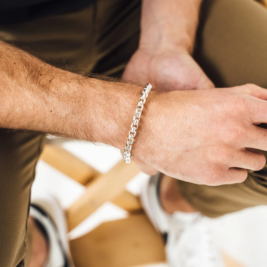 Silver Rounded Box Bracelets