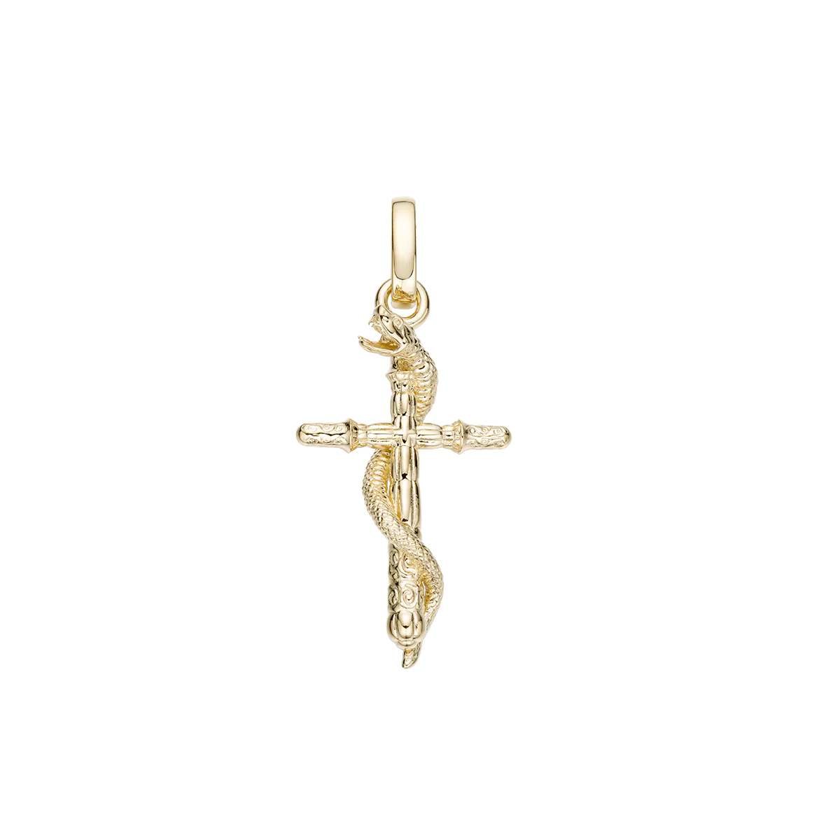 Ancient Snake & Cross Pendant