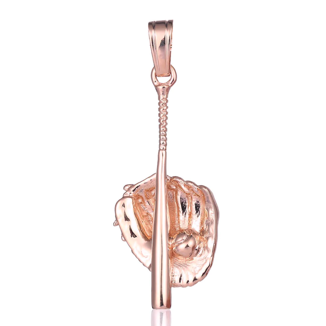 Micro Baseball Glove & Bat Pendant
