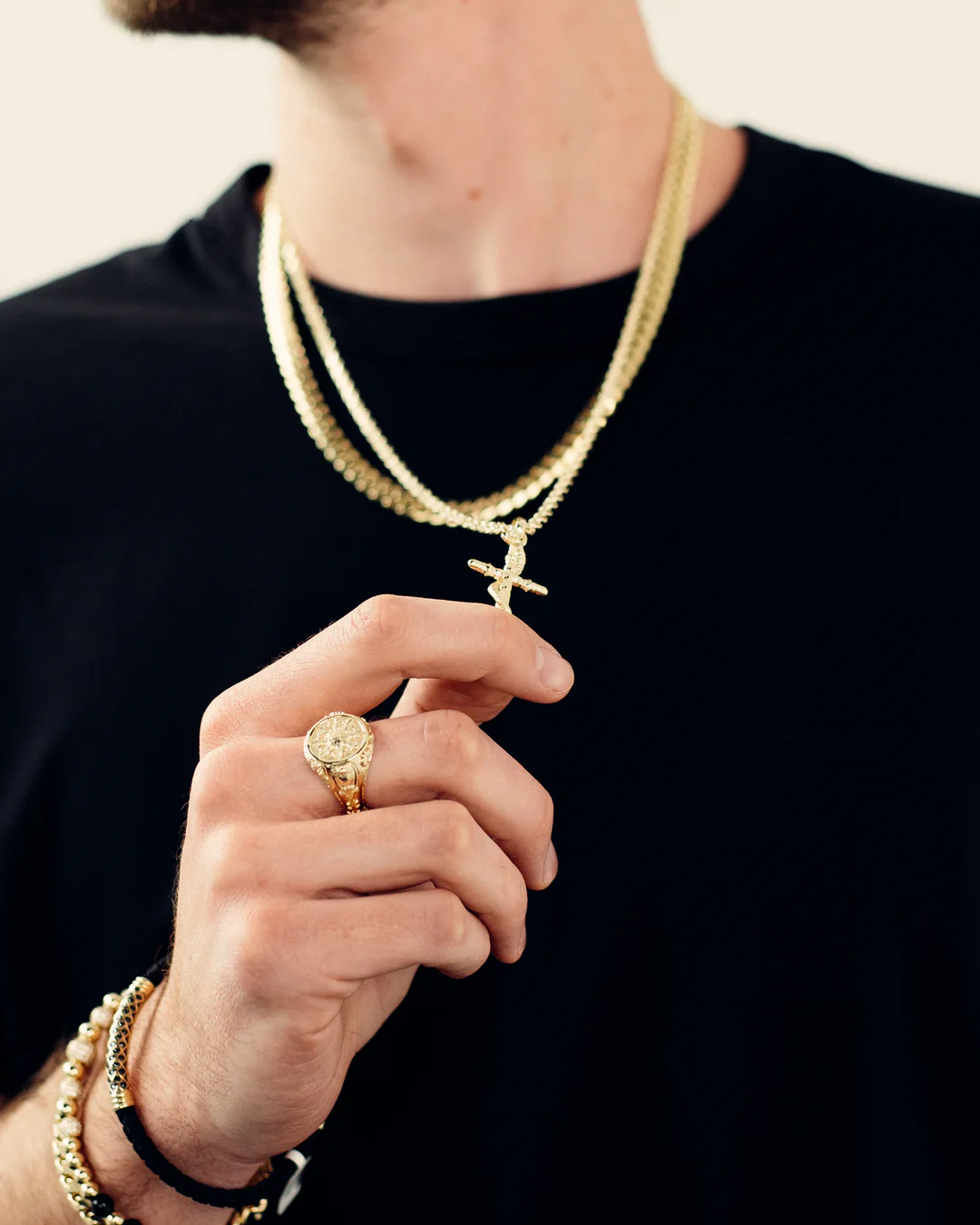 Ancient Snake & Cross Pendant