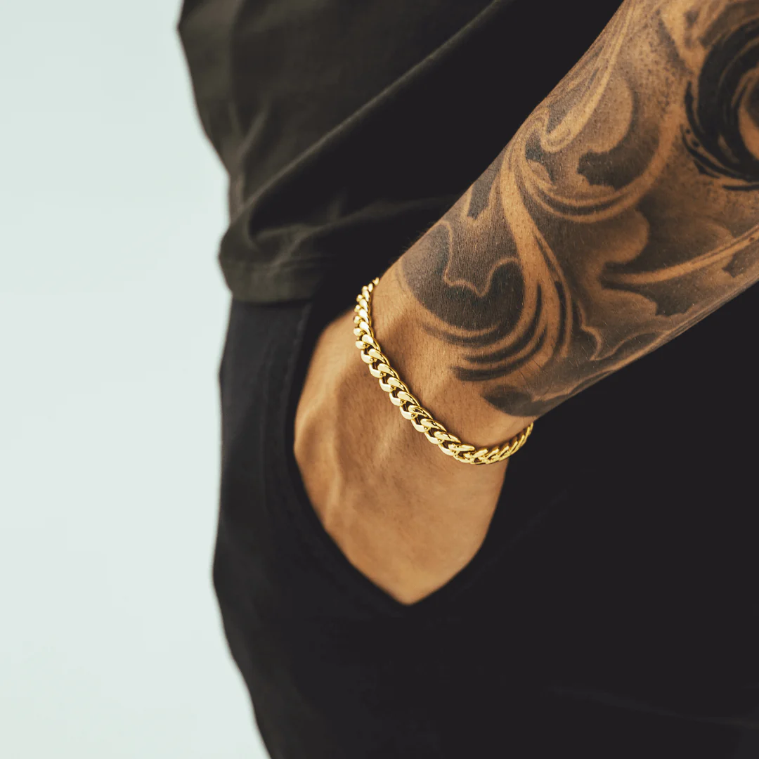 Gold Hollow Miami cuban link bracelets