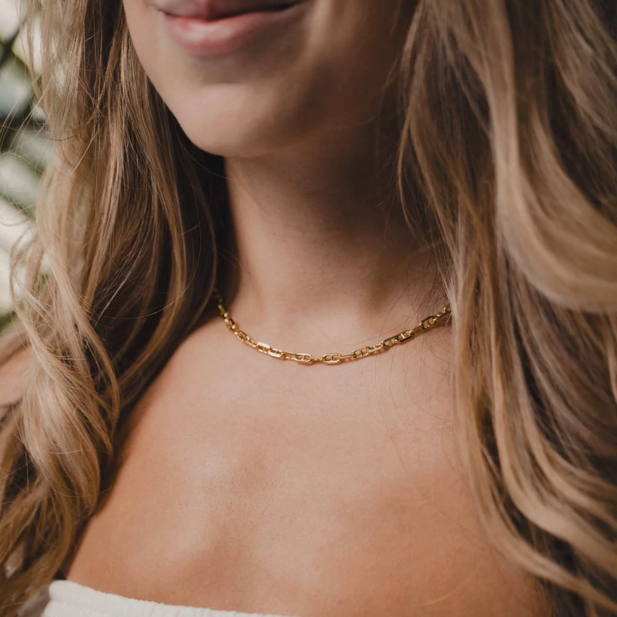 Gold Anchor Link Chain