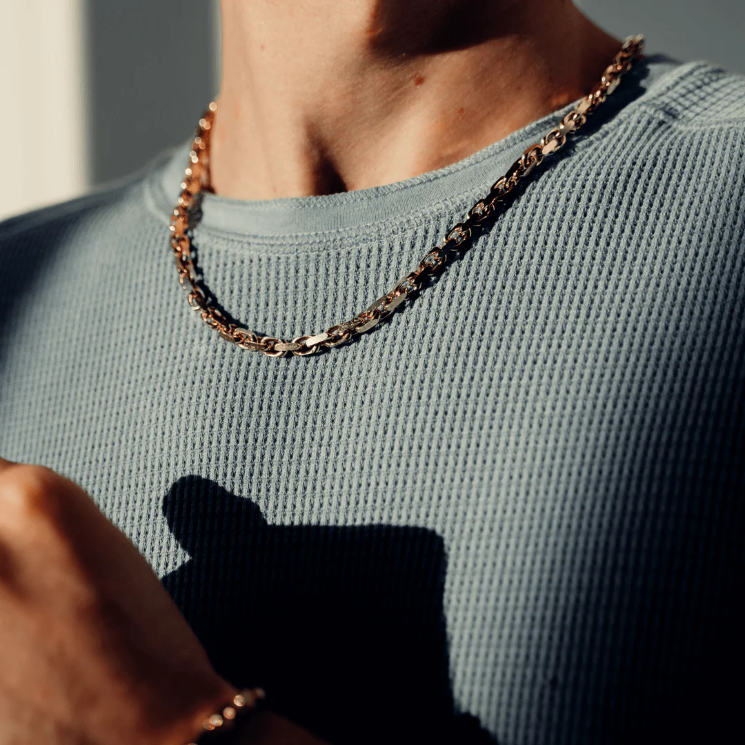 Gold Diamond Cut Rolo Cable Chain