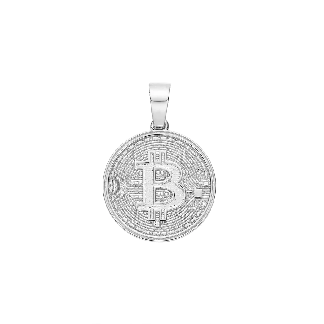 Genuine Gold Bitcoin Crypto Pendant