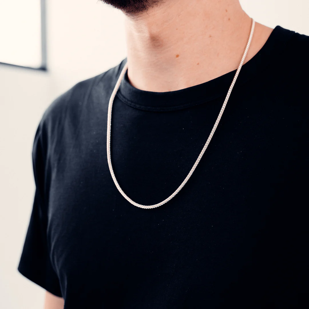 Sterling silver wheat singapore chain