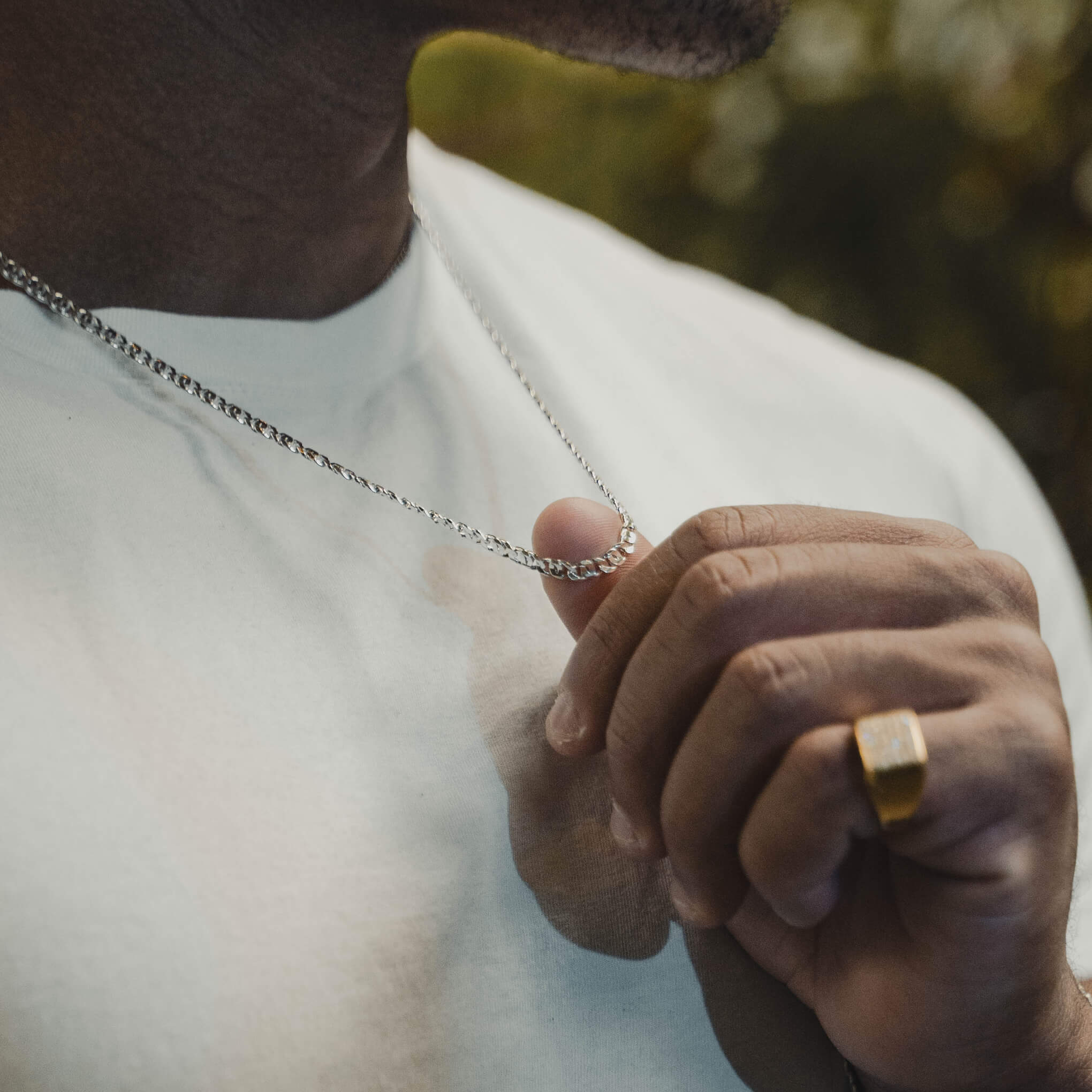 Sterling Silver Tiger Eye Chain