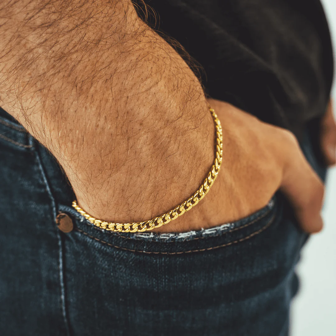 Gold Hollow Miami cuban link bracelets