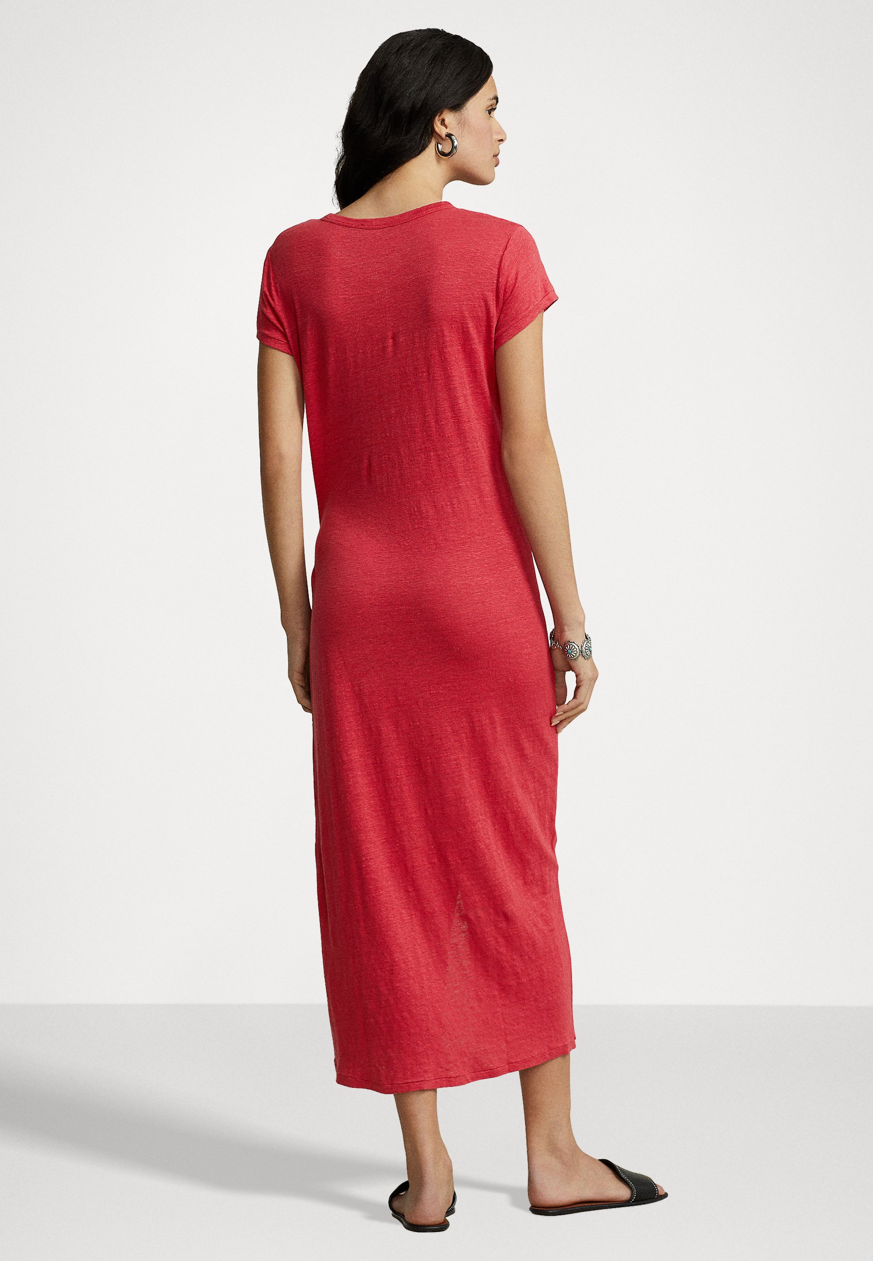 Polo Ralph Lauren SHORT SLEEVE DAY DRESS - Shift dress - sunset red/light red
