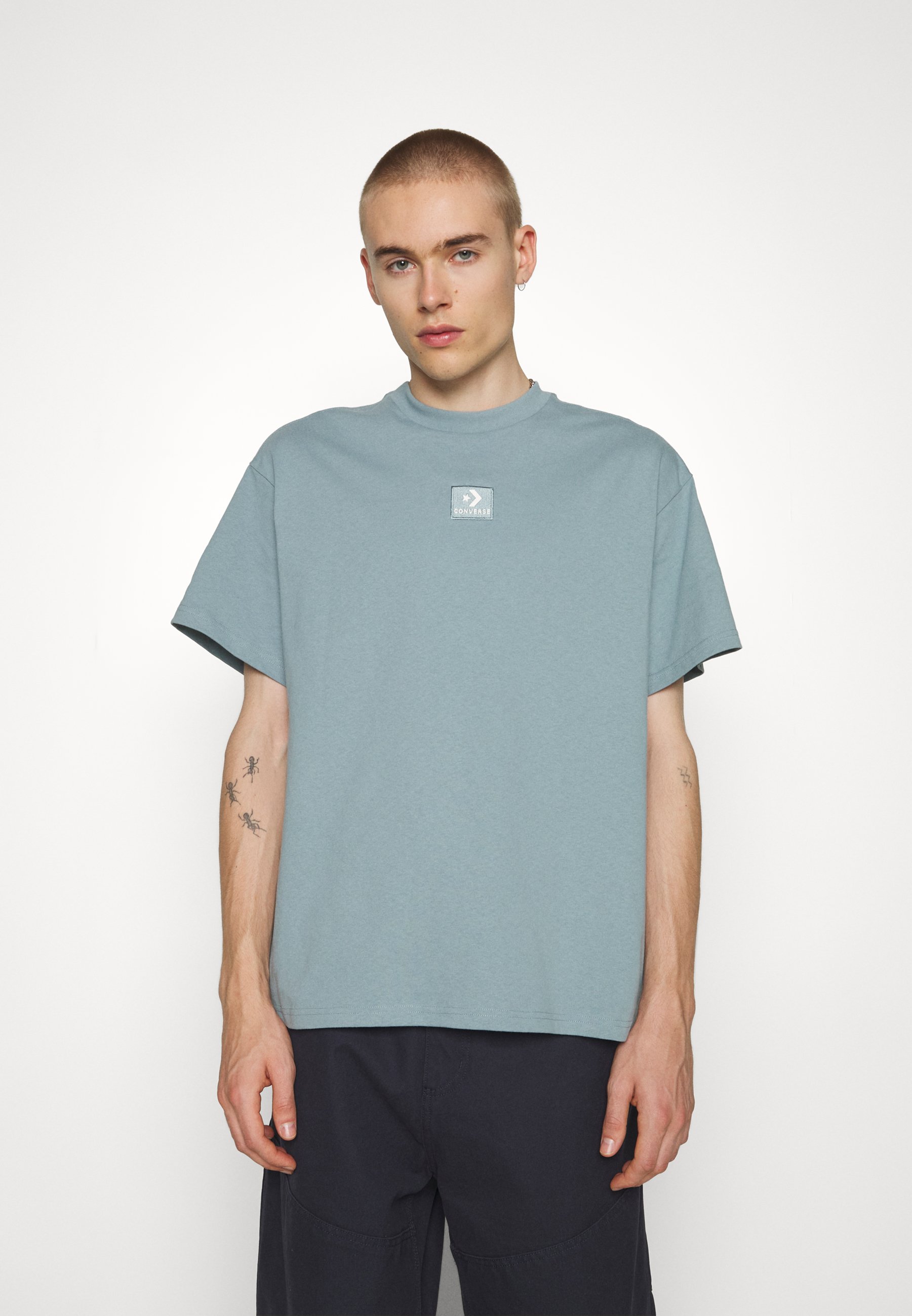 Converse LOOSE FIT STAR CHEVRON SKATE TEE - Basic T-shirt - cocoon blue/teal