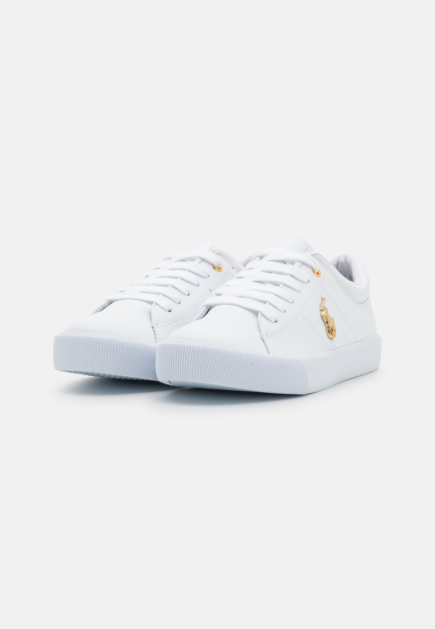 Polo Ralph Lauren ELMWOOD UNISEX - Trainers - white/gold metal/white