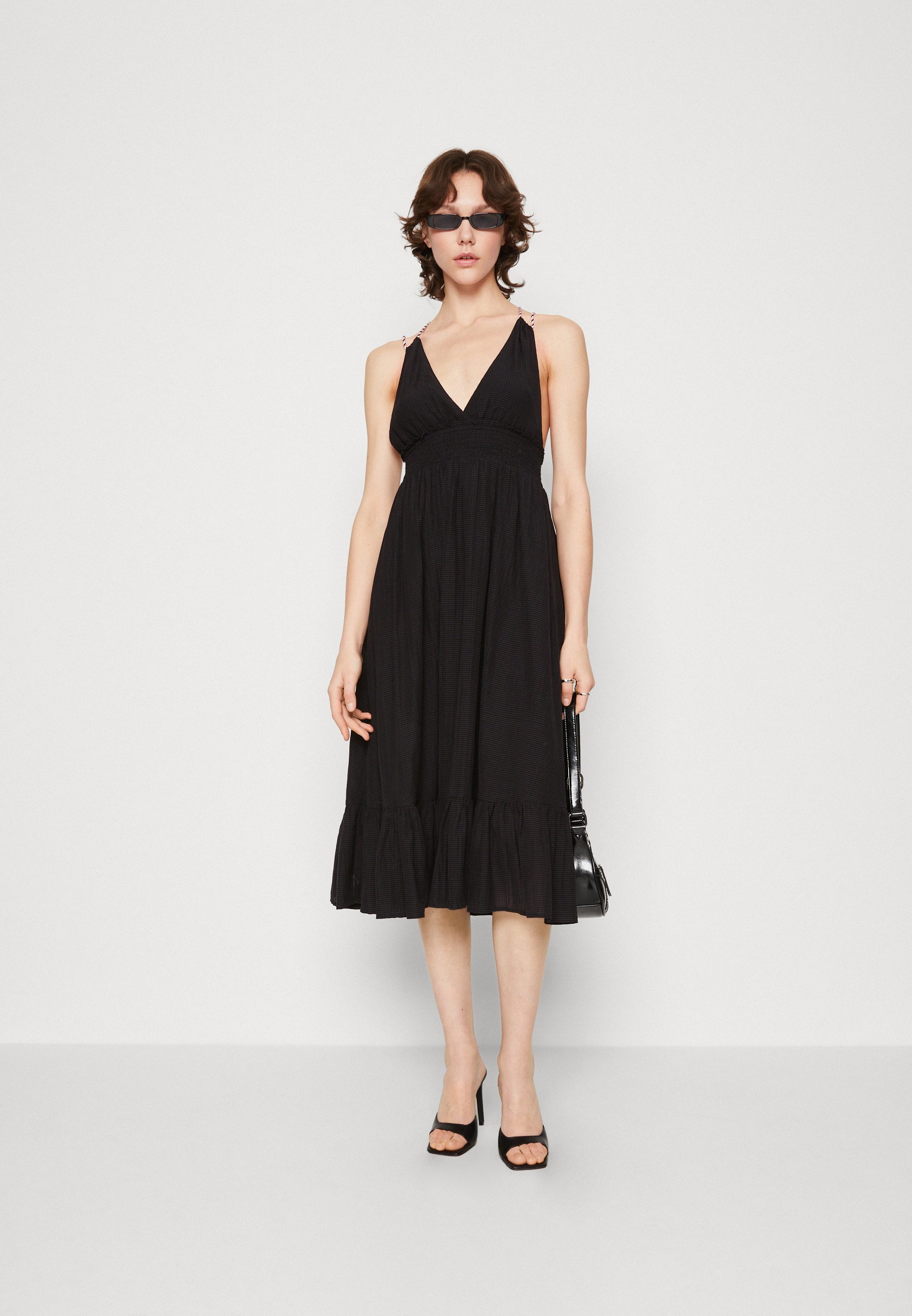 Scotch & Soda SMOCK WAISTBAND DRESS - Day dress - black