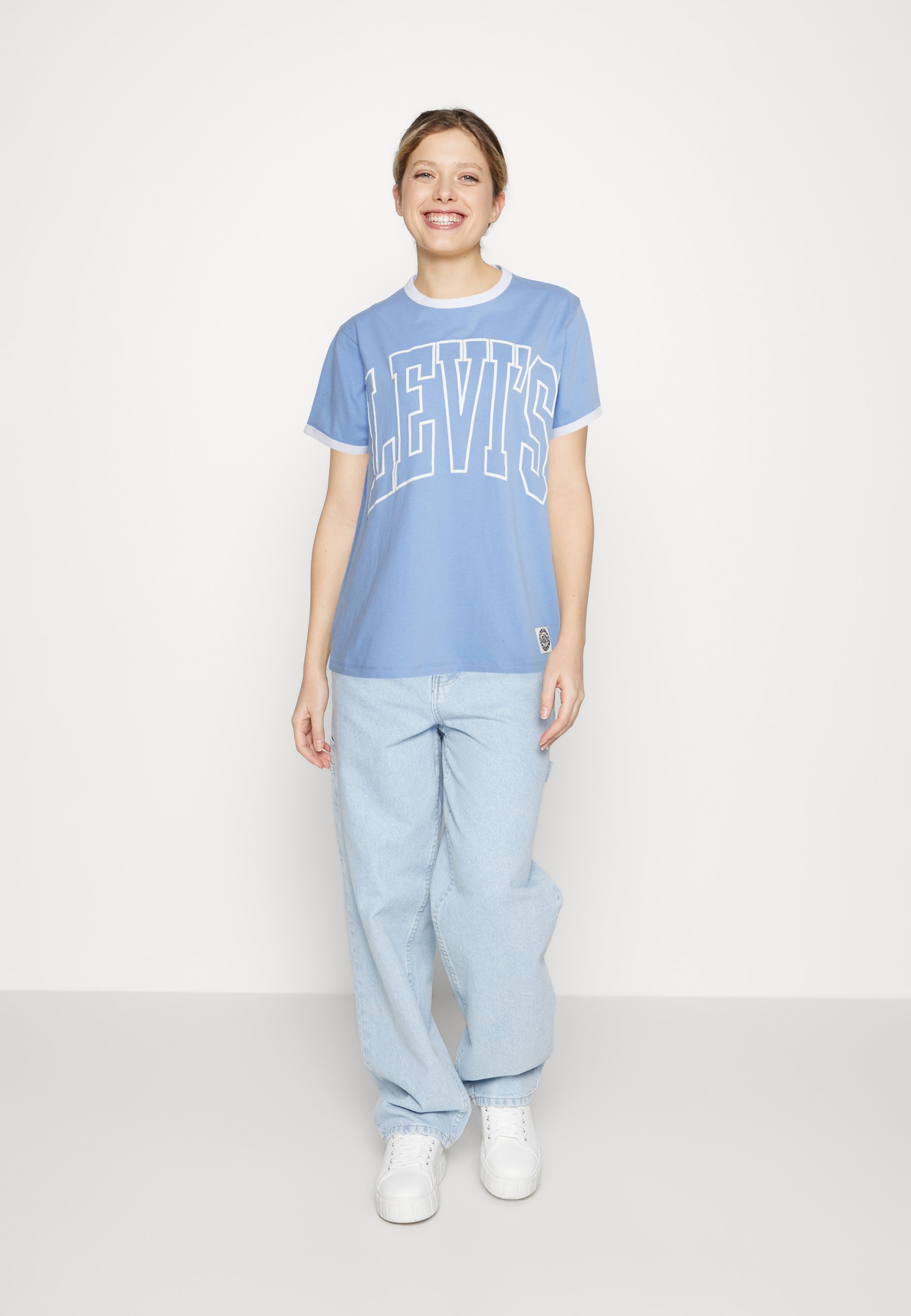 Levi's® GRAPHIC RINGER JET TEE - Print T-shirt - blue