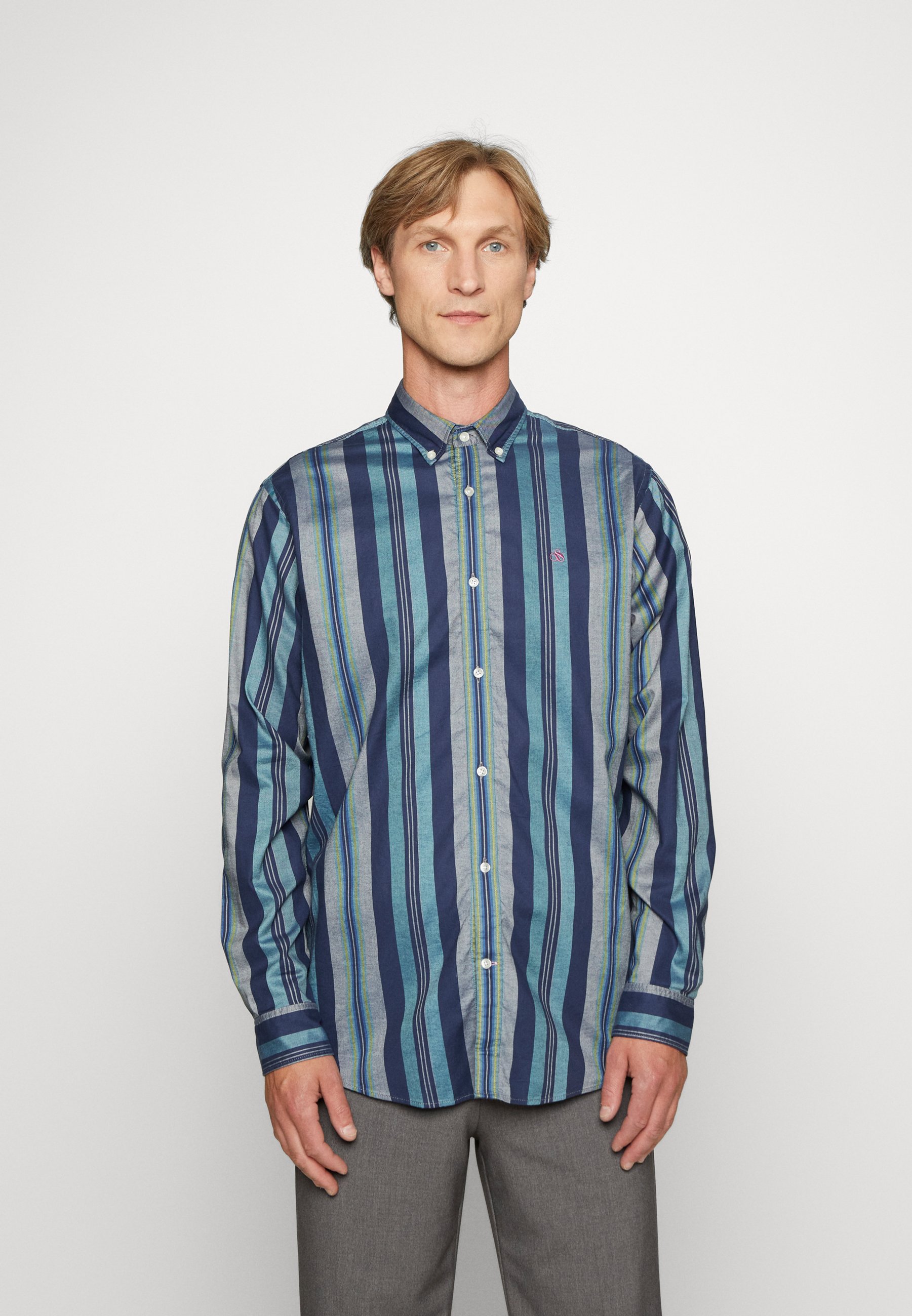 Scotch & Soda ESSENTIAL OXFORD STRIPE SHIRT - Shirt - blue