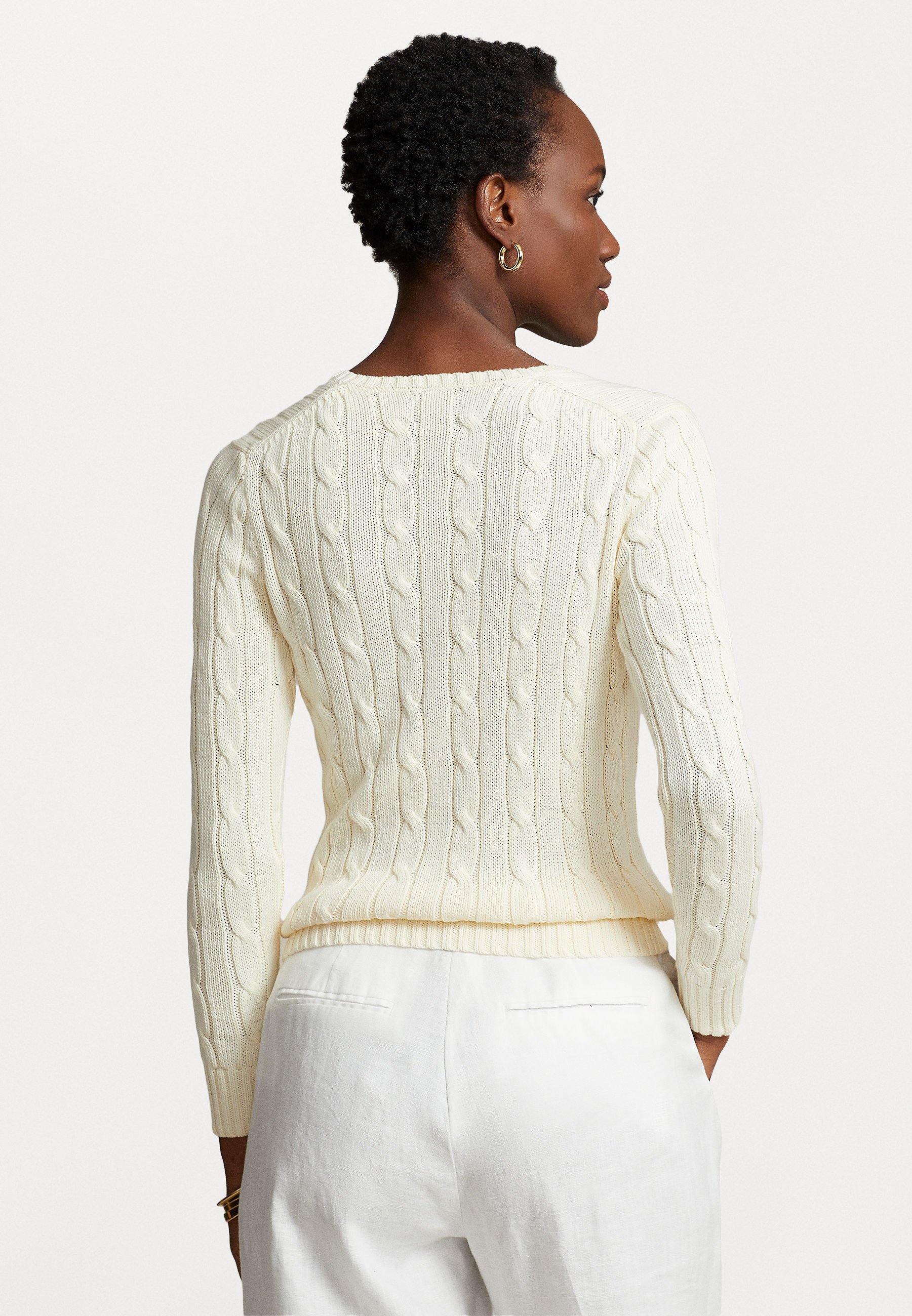 Polo Ralph Lauren KIMBERLY LONG SLEEVE - Jumper - cream/off-white