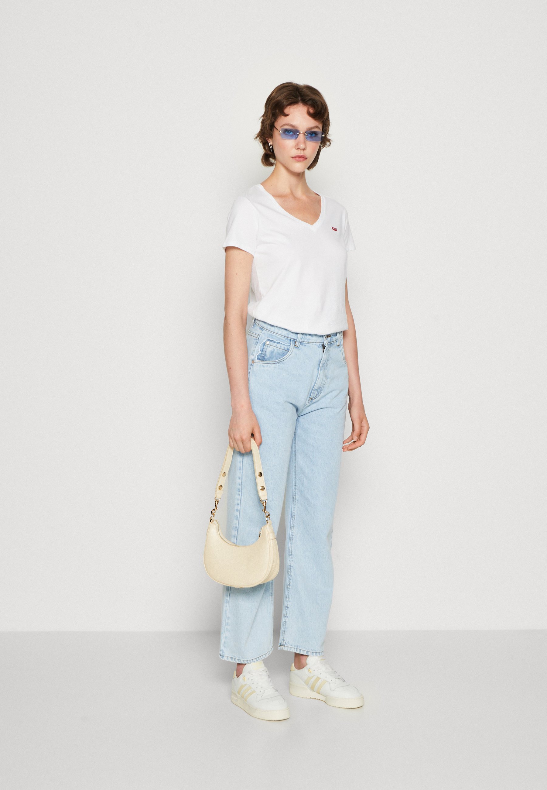 Levi's® VNECK 2 PACK - Basic T-shirt - white/caviar/white