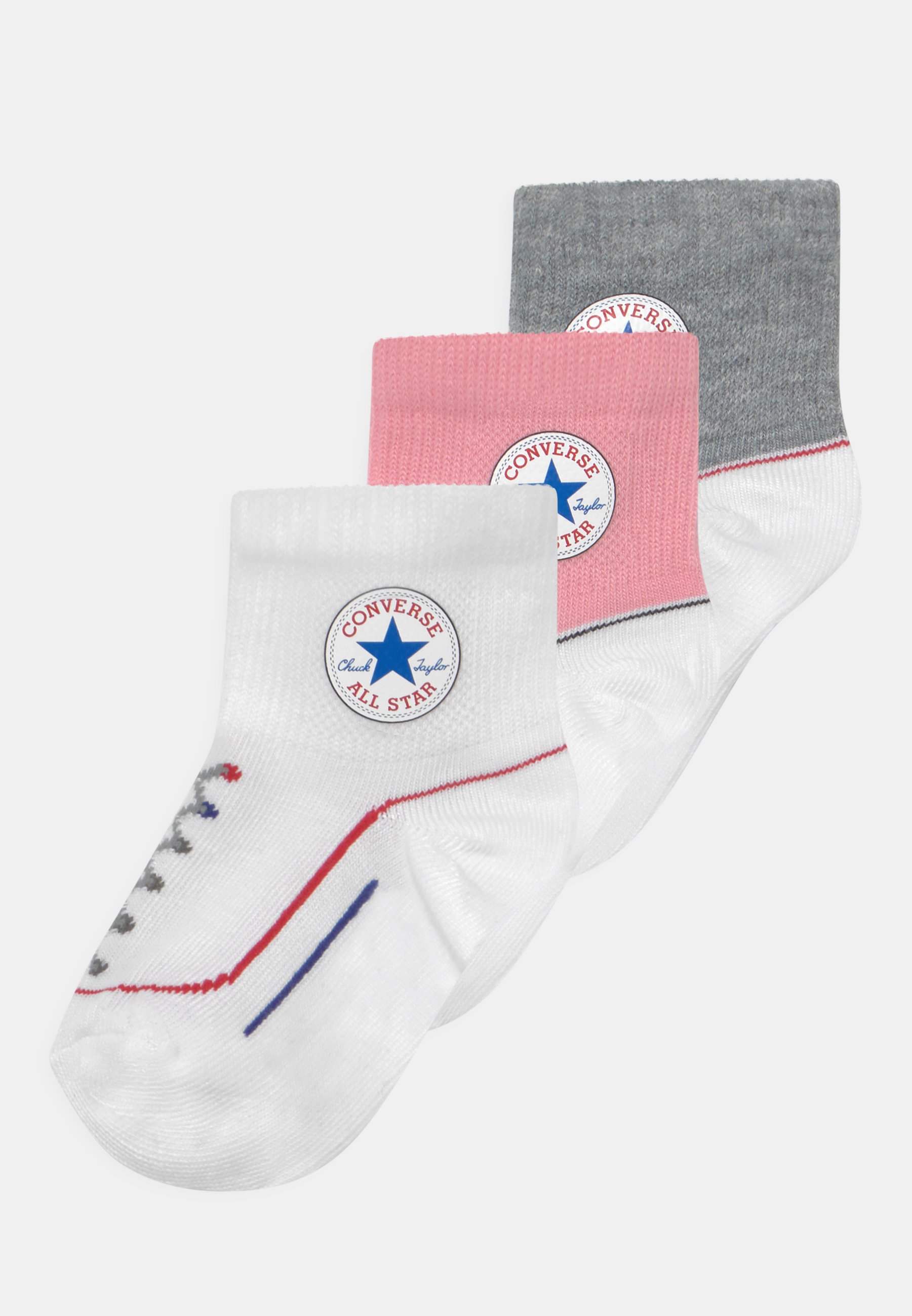 Converse CHUCK INFANT QUARTER 3 PACK UNISEX - Socks - coastal pink/light pink
