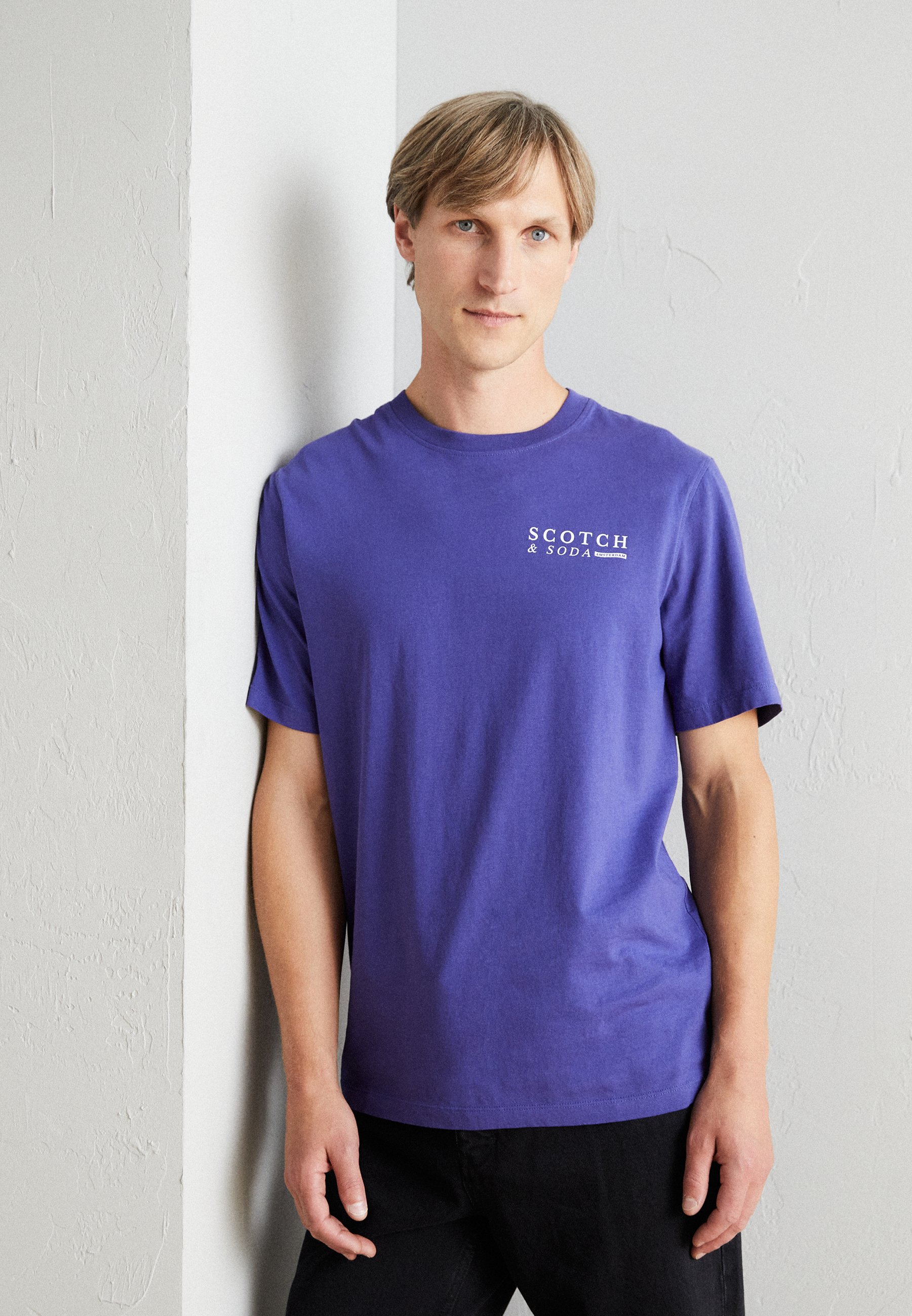 Scotch & Soda LOGO TEE - Print T-shirt - purple