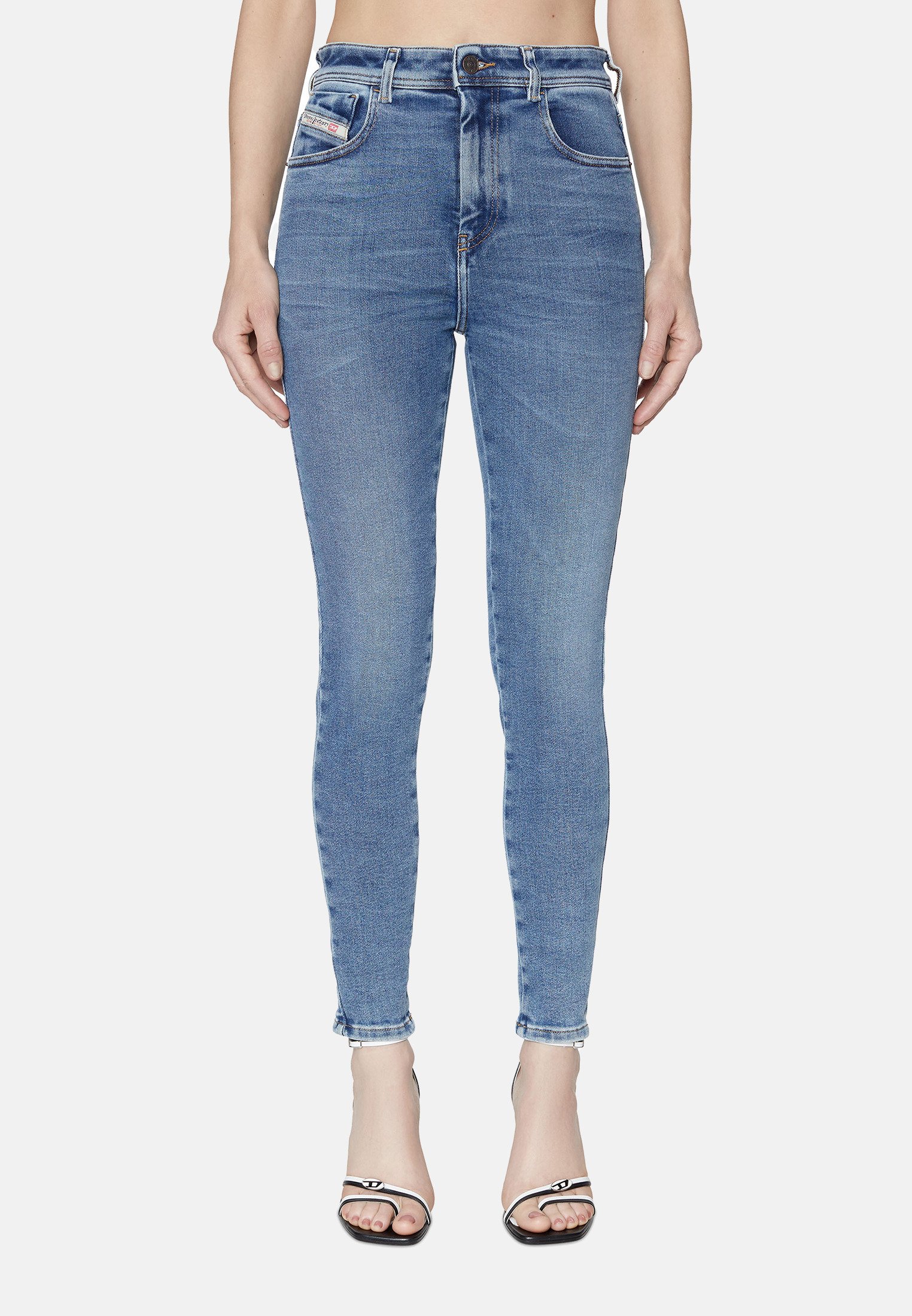 Diesel 1984 SLANDY-HIGH 09D62 SUPER - Jeans Skinny Fit - medium blue/blue denim