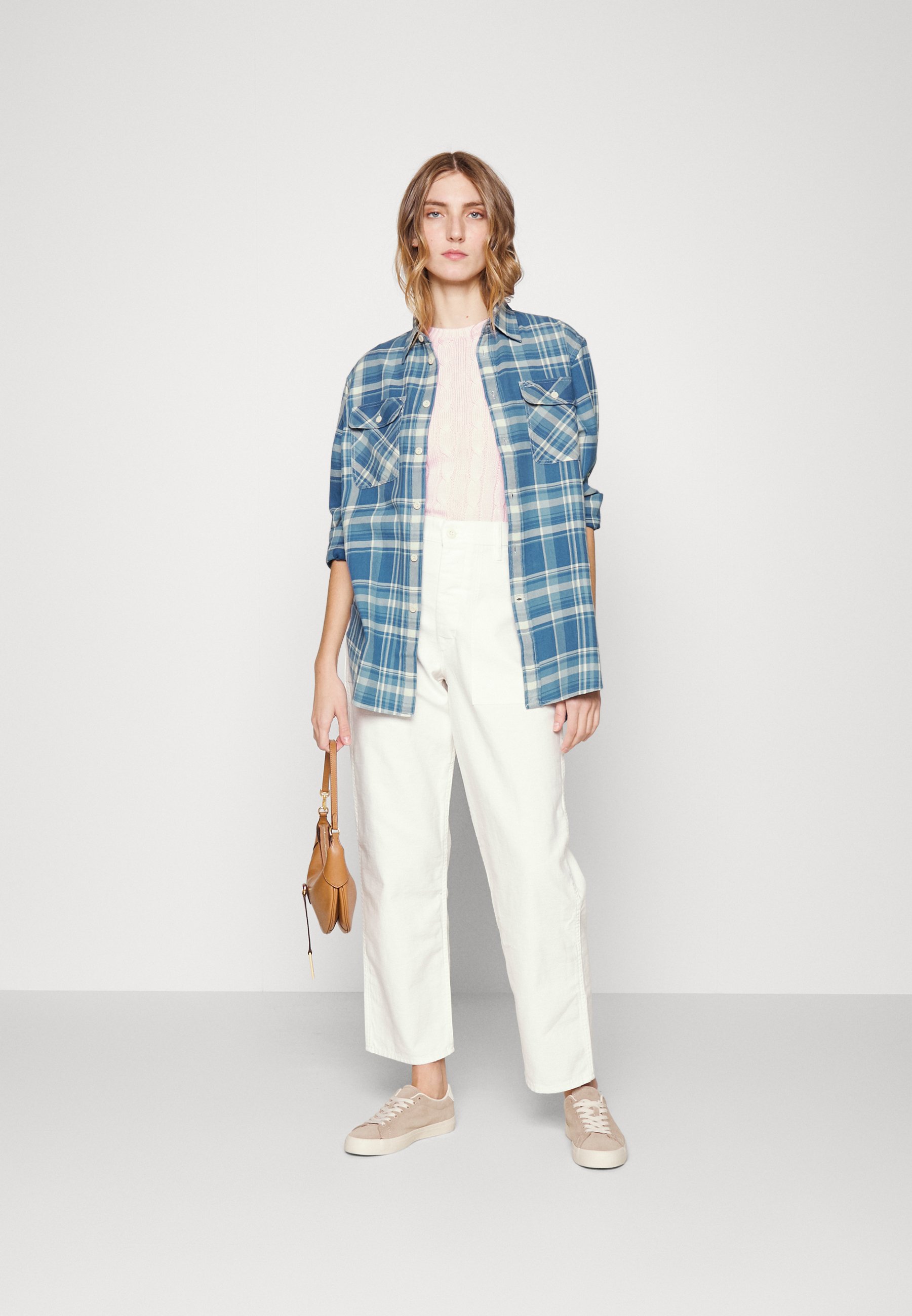 Polo Ralph Lauren LS MTLCK ST-LONG SLEEVE-BUTTON FRONT SHIRT - Blouse - blue/white multi plaid/blue