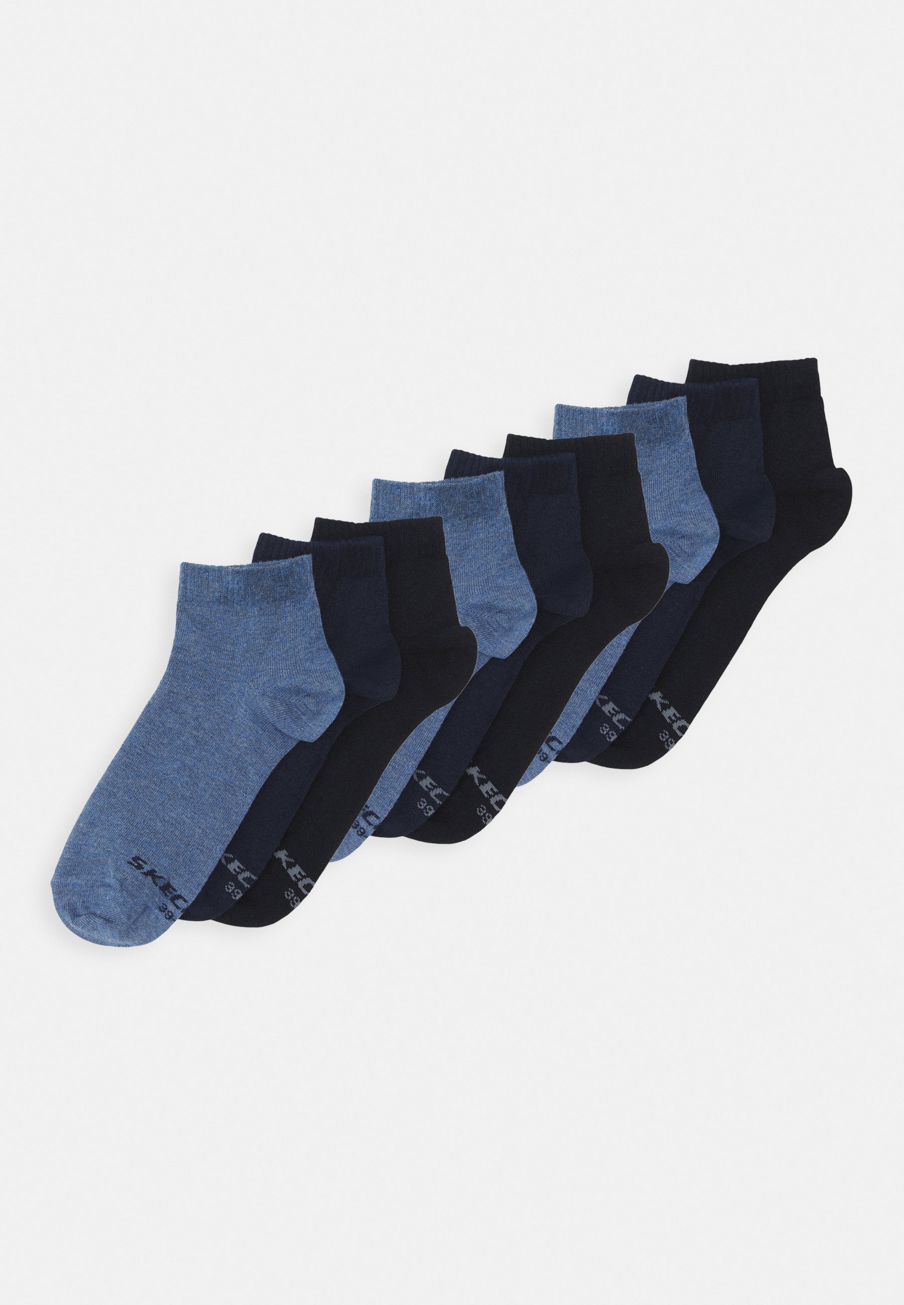 Skechers ONLINE WOMEN BASIC QUARTER 9 PACK - Socks - denim melange/blue denim