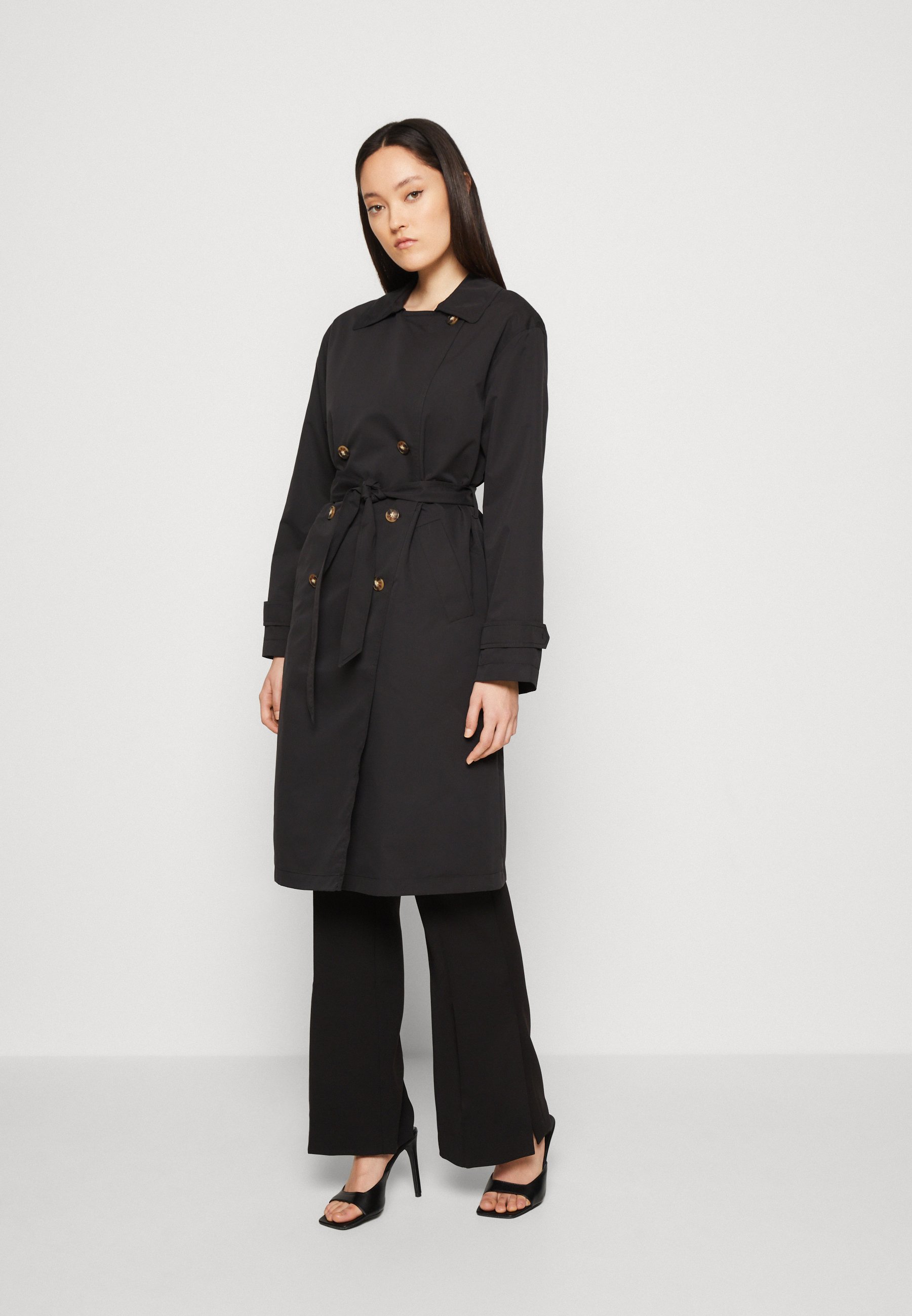 Vero Moda VMPERNILLEMIE LONG COAT - Trenchcoat - black
