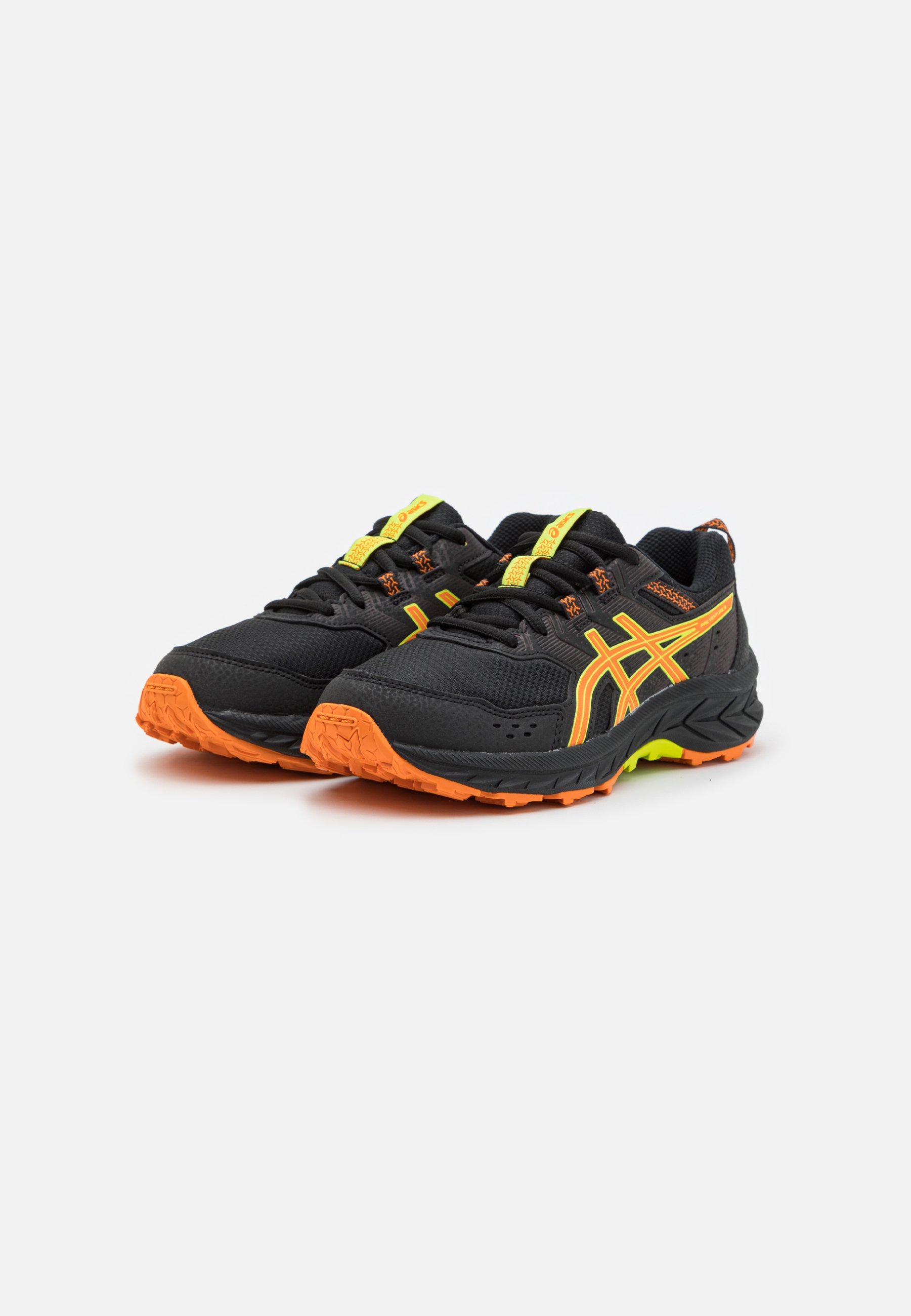 ASICS PRE VENTURE 9 UNISEX - Trail running shoes - black/bright orange/black