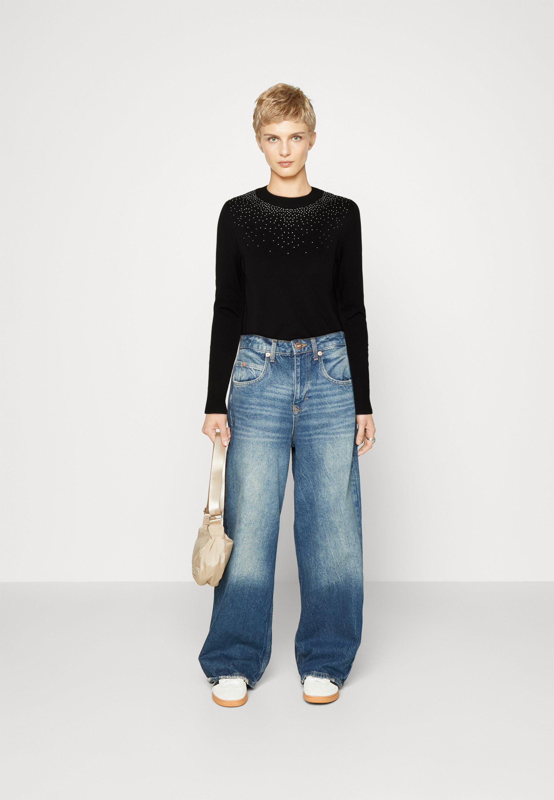 ONLY ONLIDA BLING O NECK - Jumper - black
