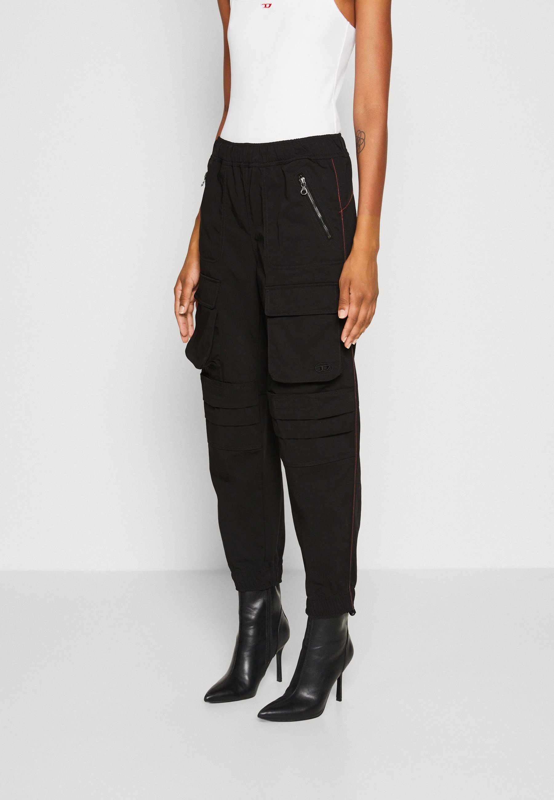 Diesel P-MIRT - Cargo trousers - black