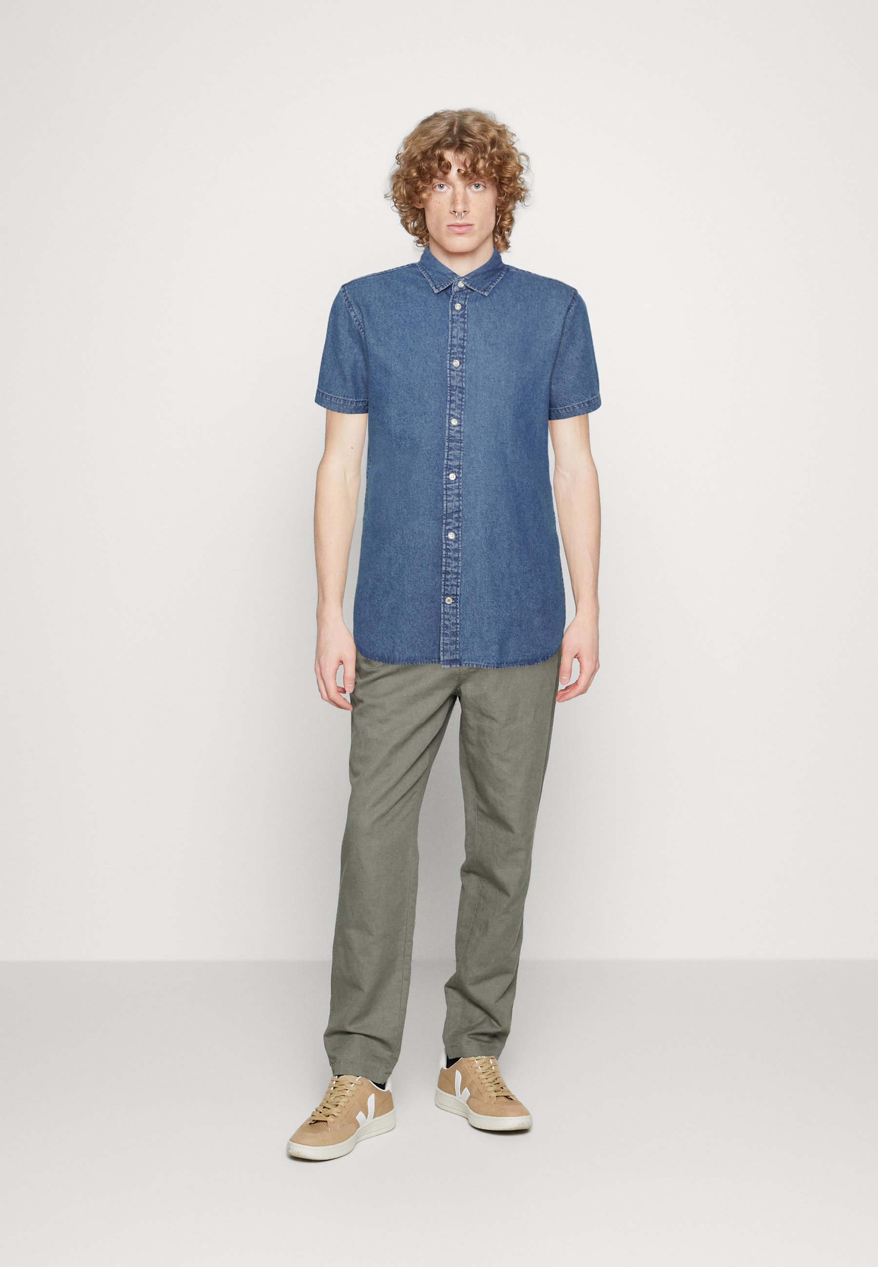 Jack &Jones JJPLAIN KANSAS - Shirt - medium blue denim/blue denim